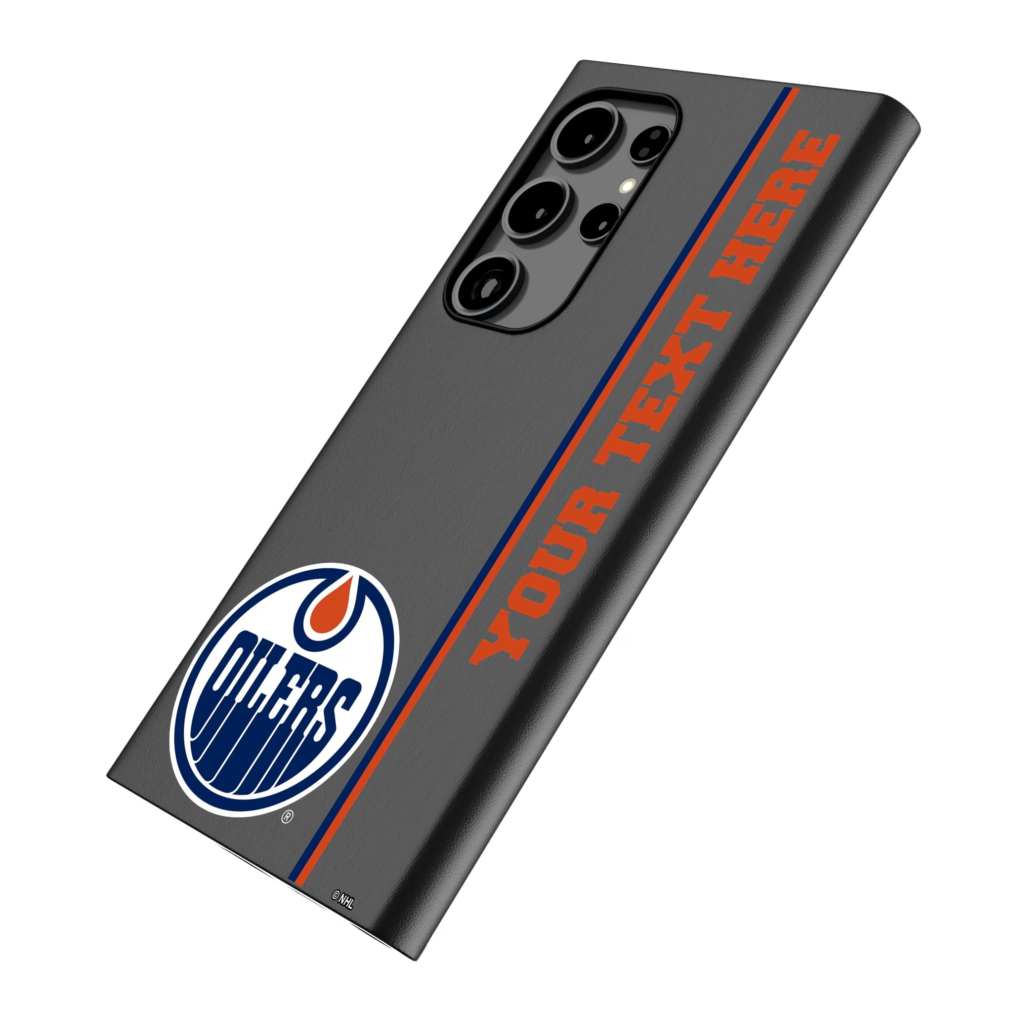 Edmonton Oilers Personalized Sidebard Galaxy MagSafe Compatible Phone Case for Samsung Galaxy - Isometric View
