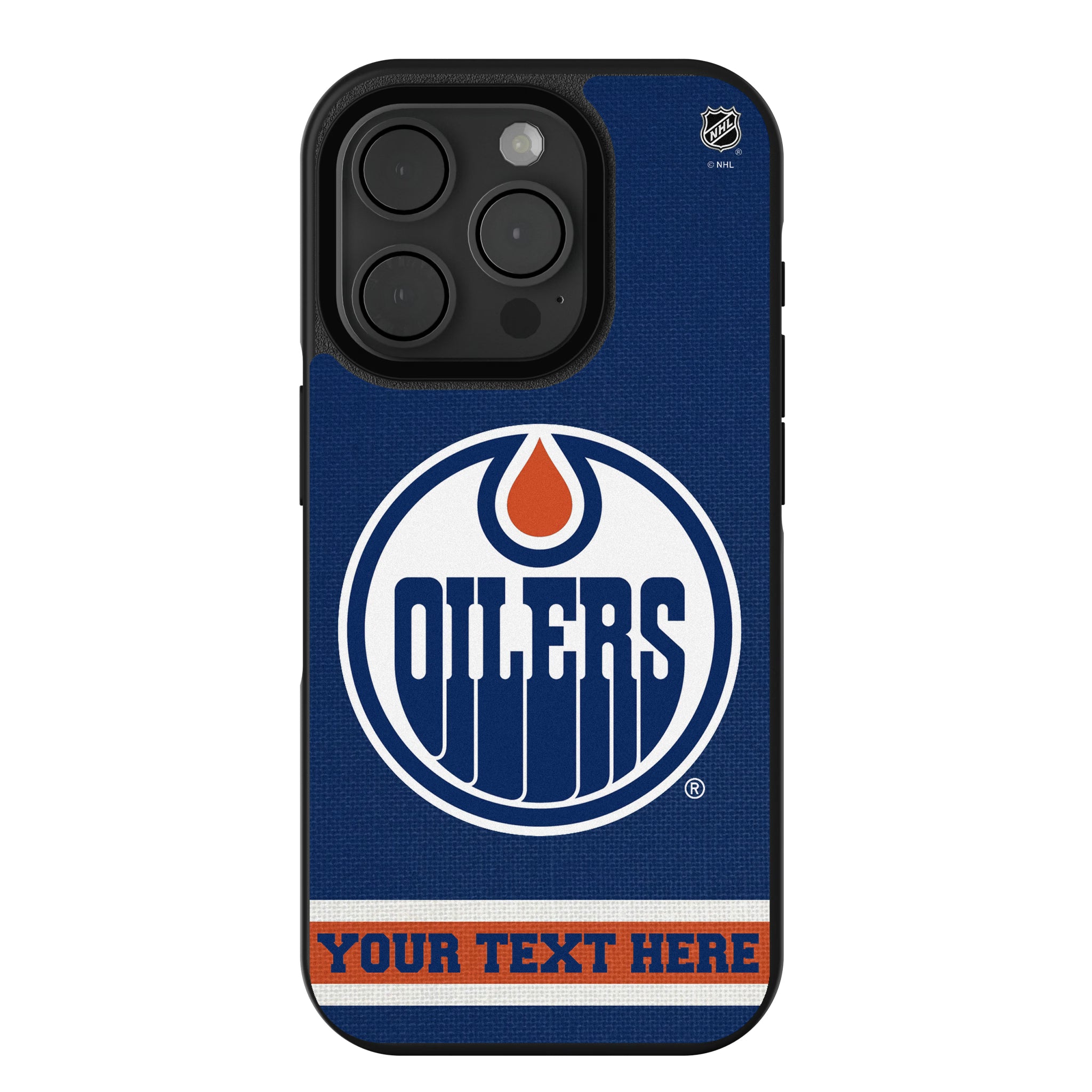 Edmonton Oilers Personalized Stripe iPhone Bump Phone Case for Apple iPhone