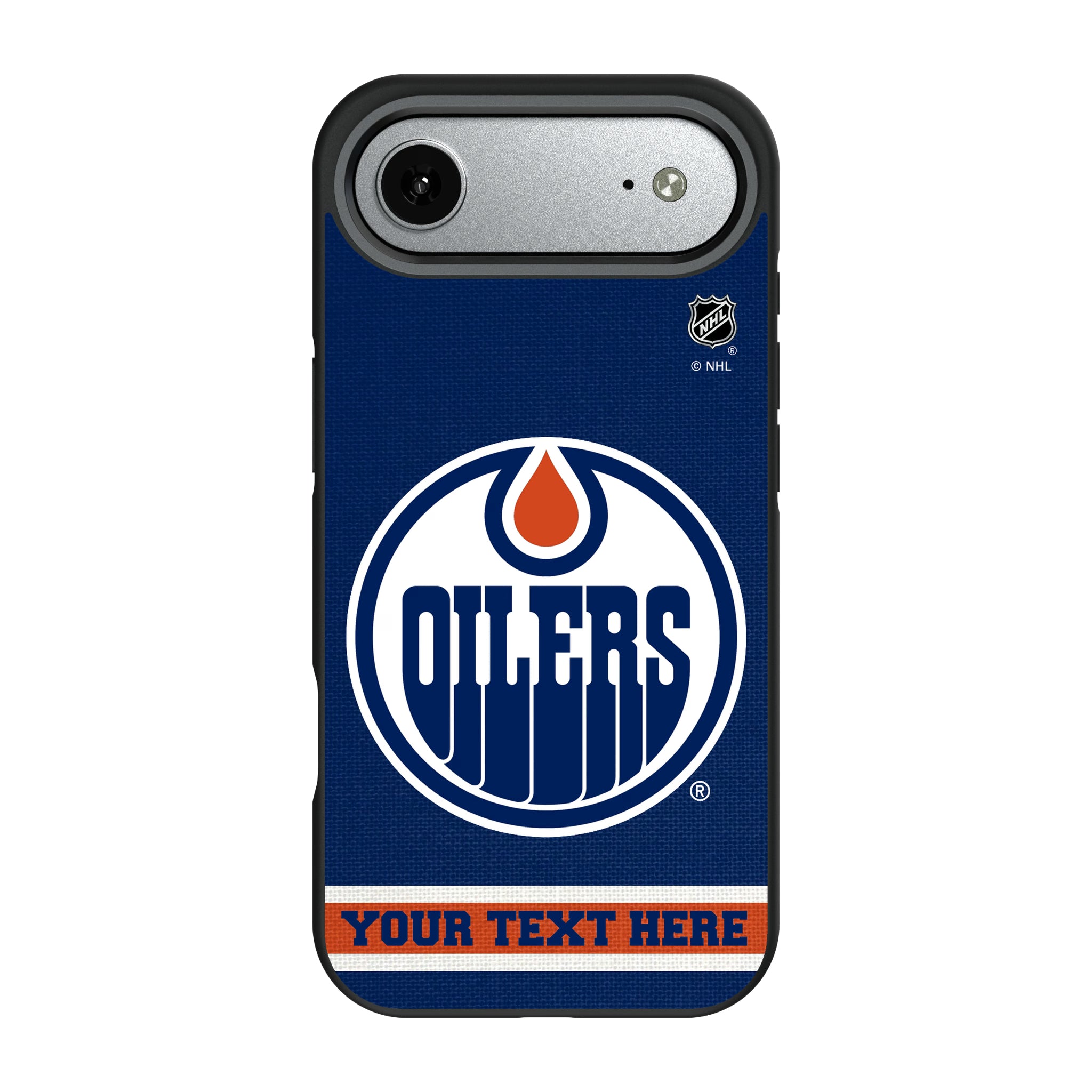 Edmonton Oilers Personalized Stripe iPhone Bump Phone Case for Apple iPhone#Device_iPhone Air
