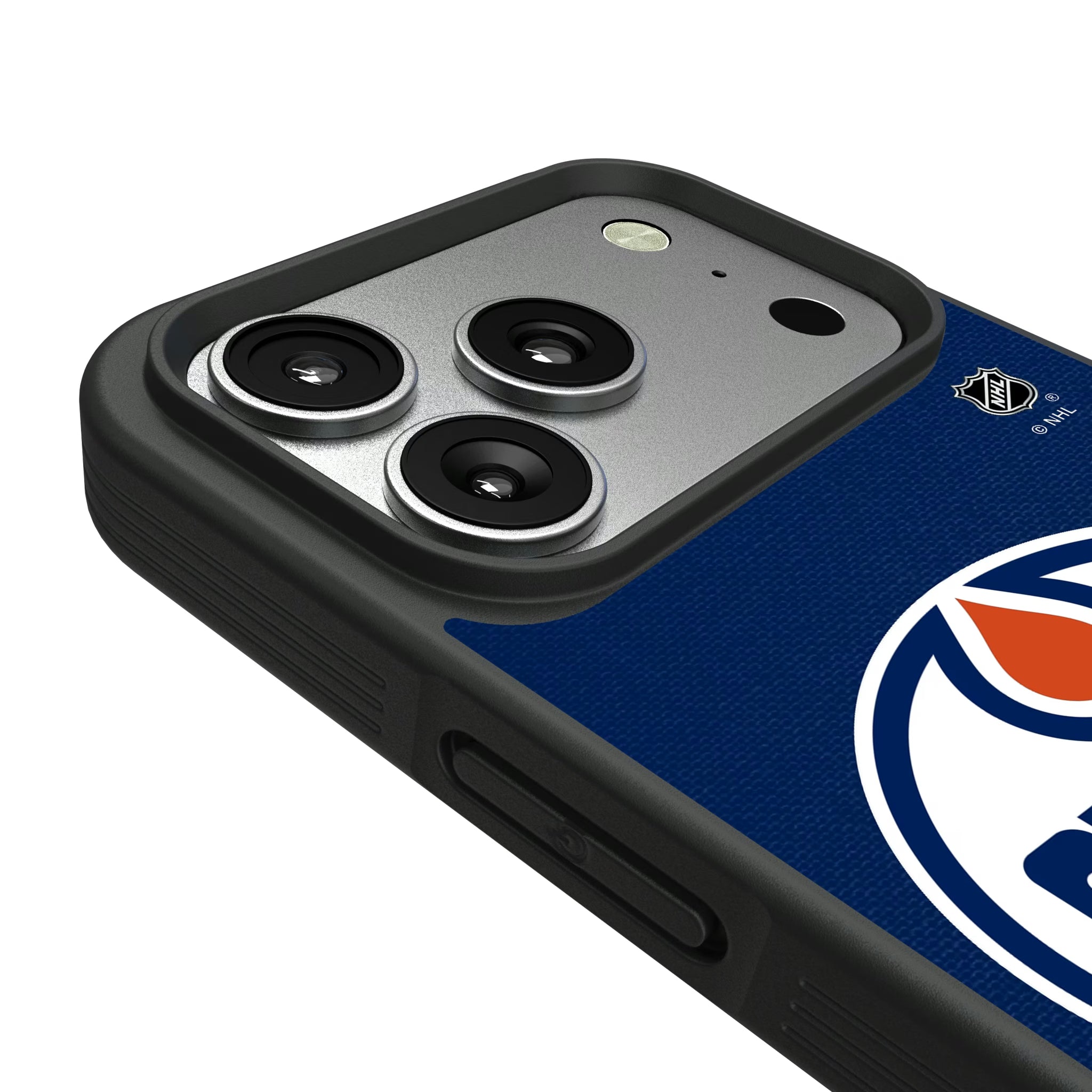 Edmonton Oilers Personalized Stripe iPhone Bump Phone Case for Apple iPhone - Detail#Device_iPhone 17 Pro