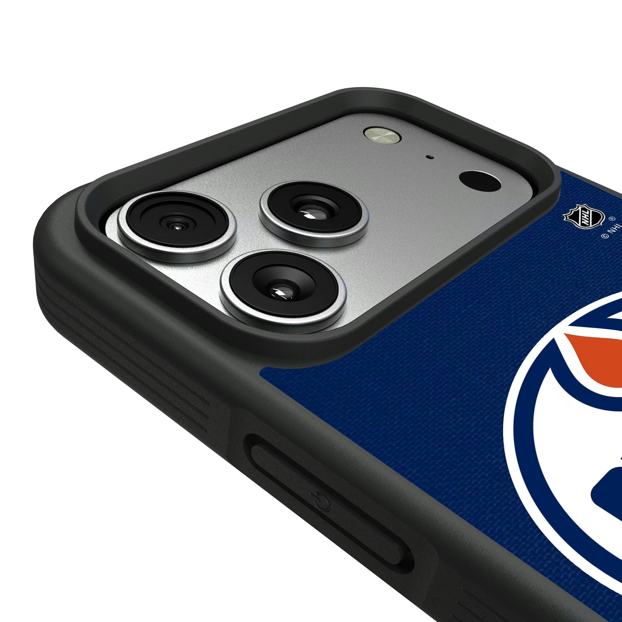 Edmonton Oilers Personalized Stripe iPhone Bump Phone Case for Apple iPhone - Detail#Device_iPhone 17 Pro Max