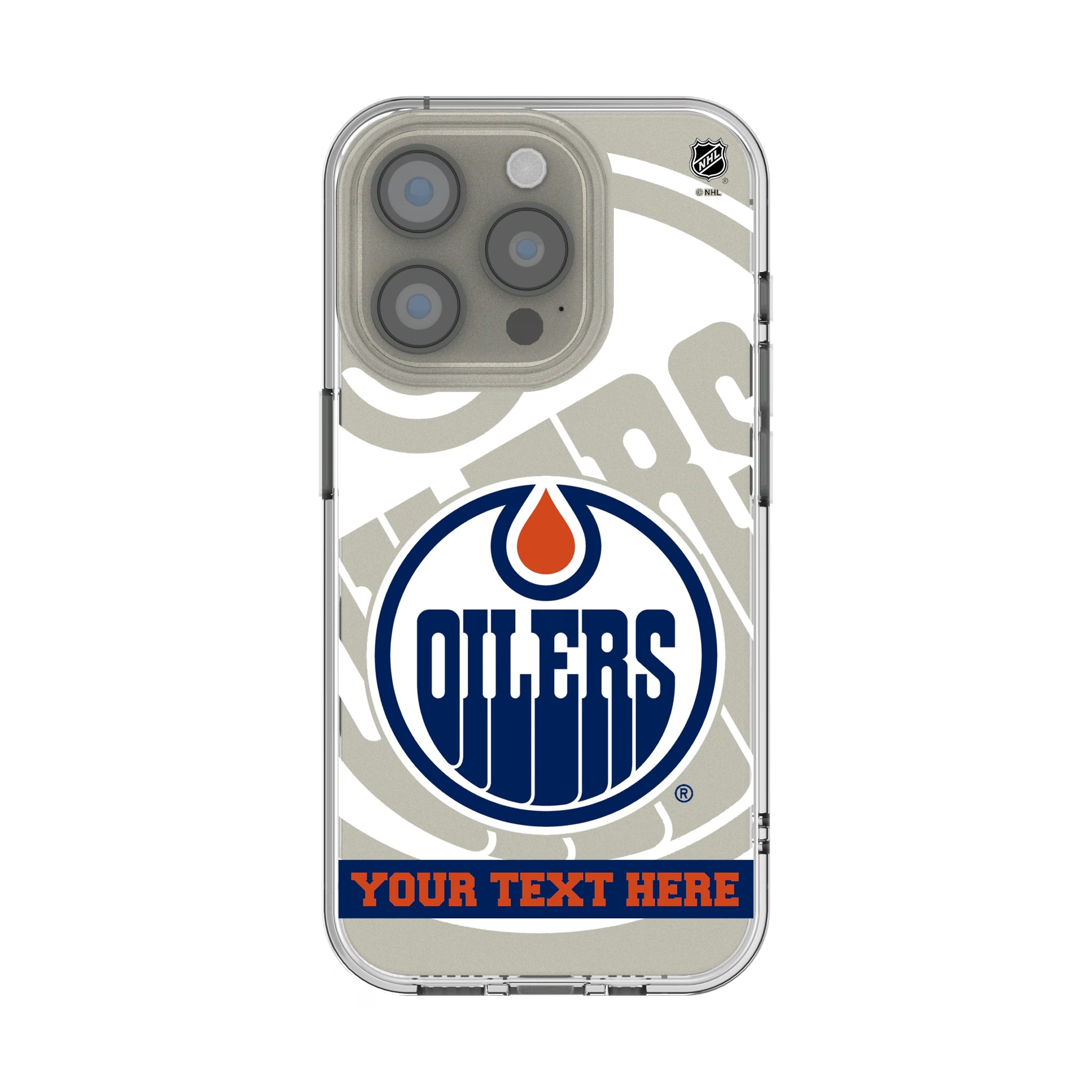 Edmonton Oilers Personalized Tilt iPhone Clear Phone Case for Apple iPhone