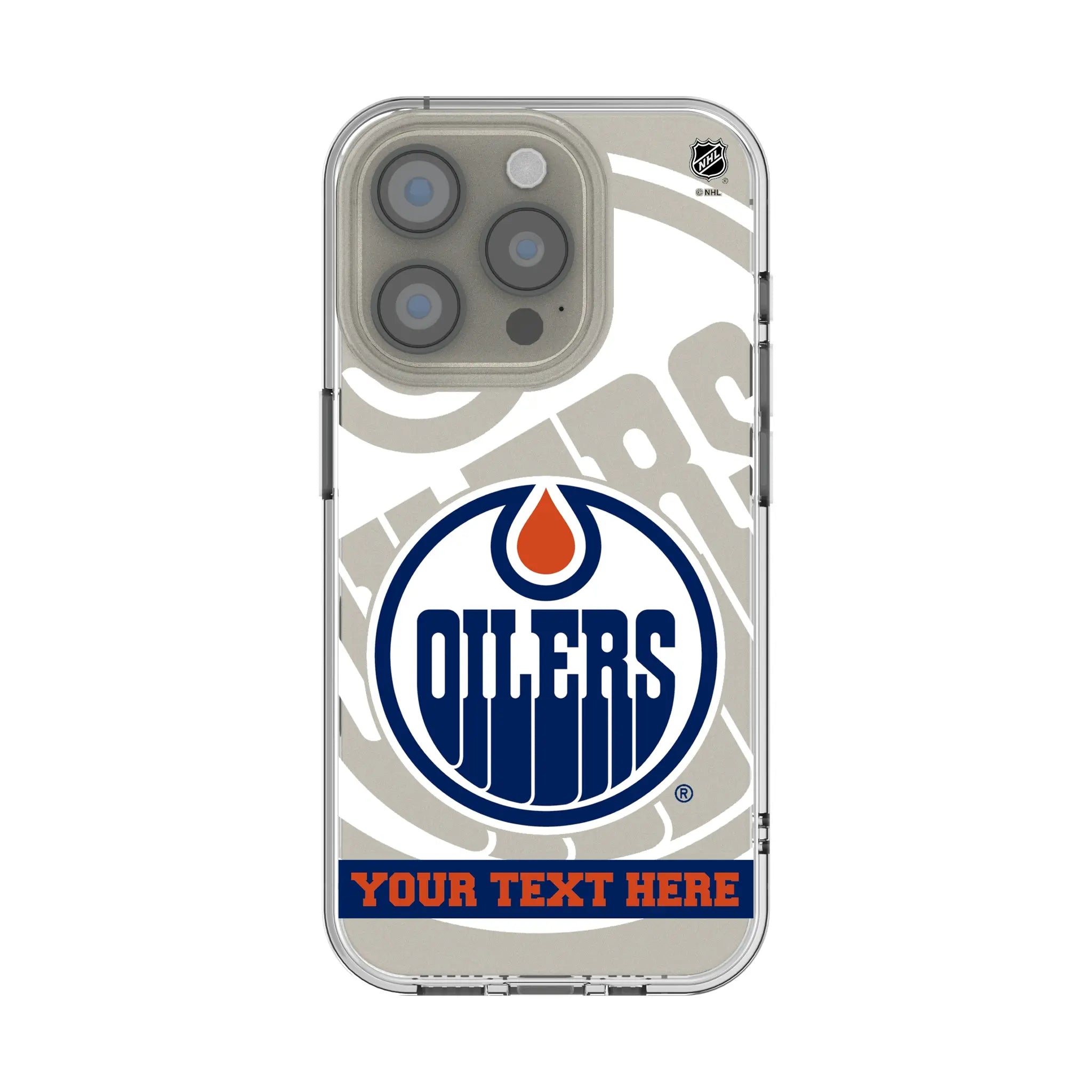 Edmonton Oilers Personalized Tilt iPhone Clear Phone Case for Apple iPhone