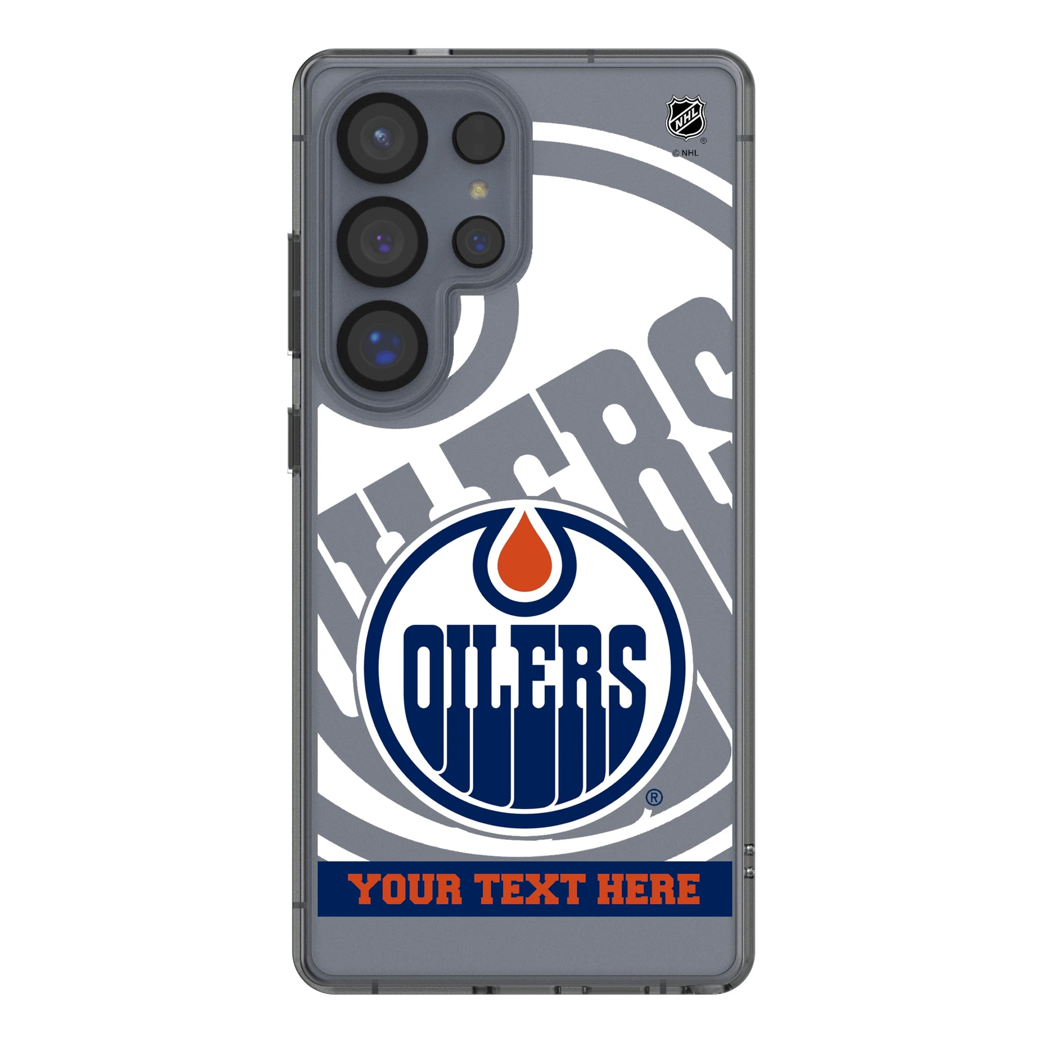 Edmonton Oilers Personalized Tilt Galaxy Clear Phone Case for Samsung Galaxy