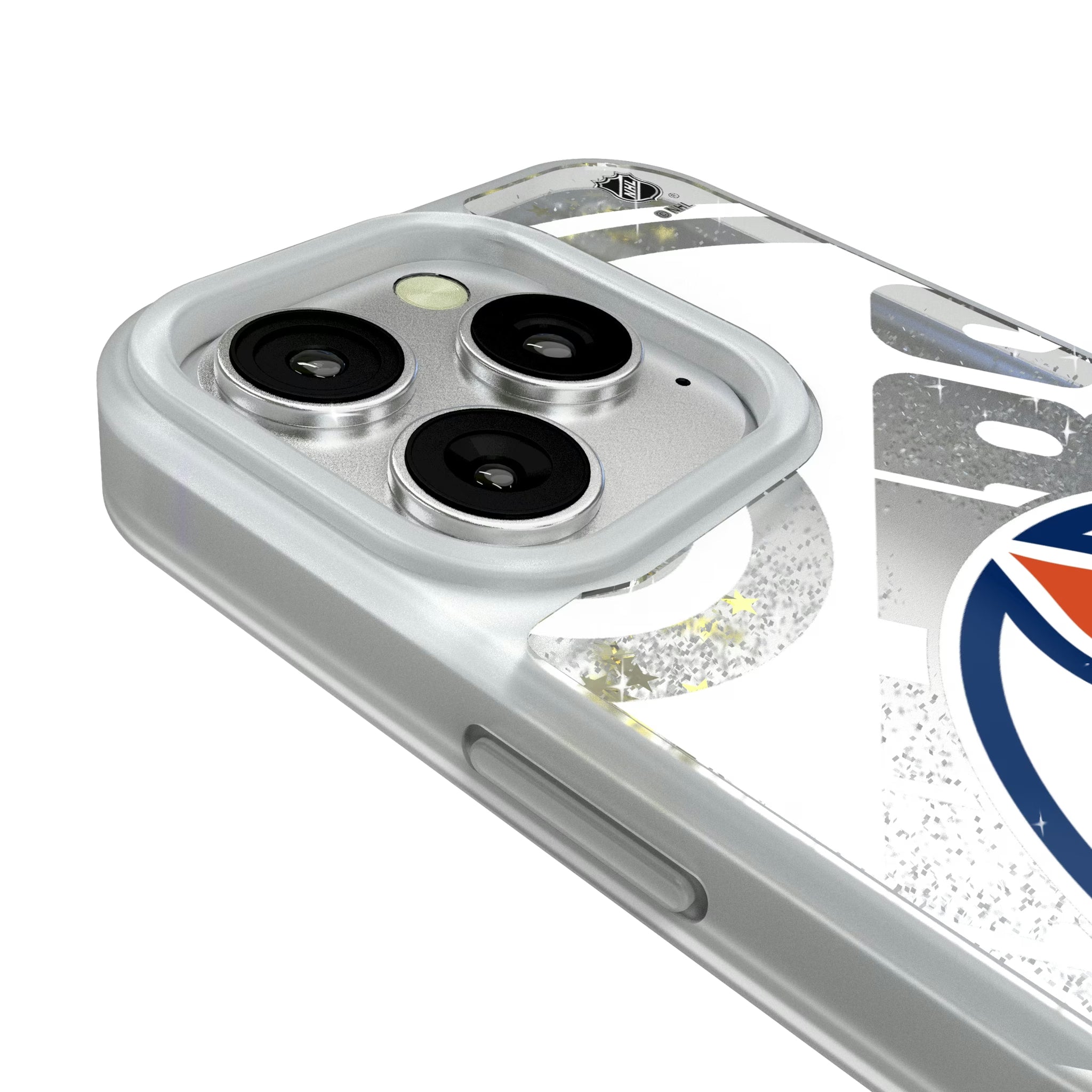 Edmonton Oilers Personalized Tilt iPhone Glitter Phone Case for Apple iPhone - Detail#Device_iPhone 16 Pro