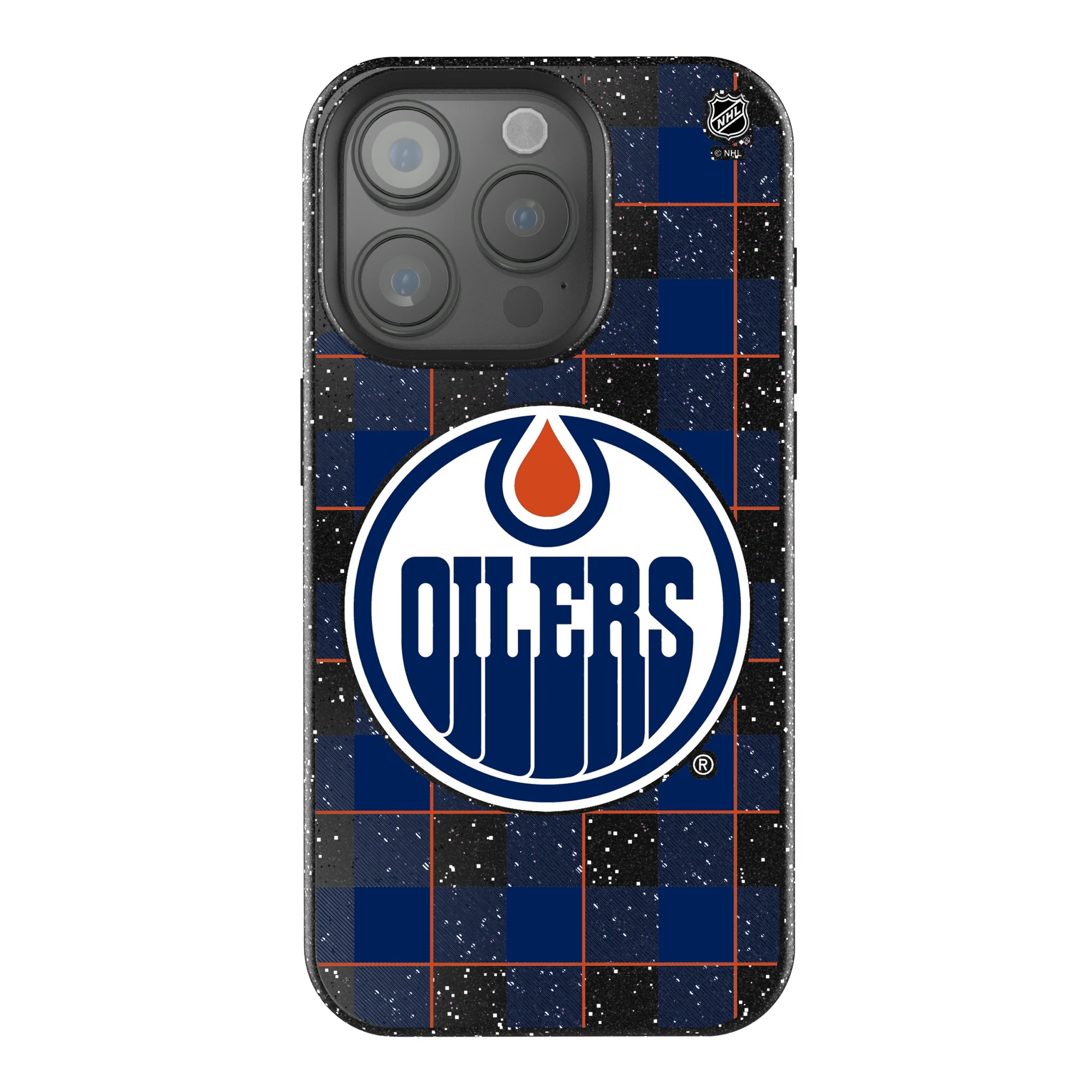 Edmonton Oilers Plaid iPhone Bling Phone Case for Apple iPhone