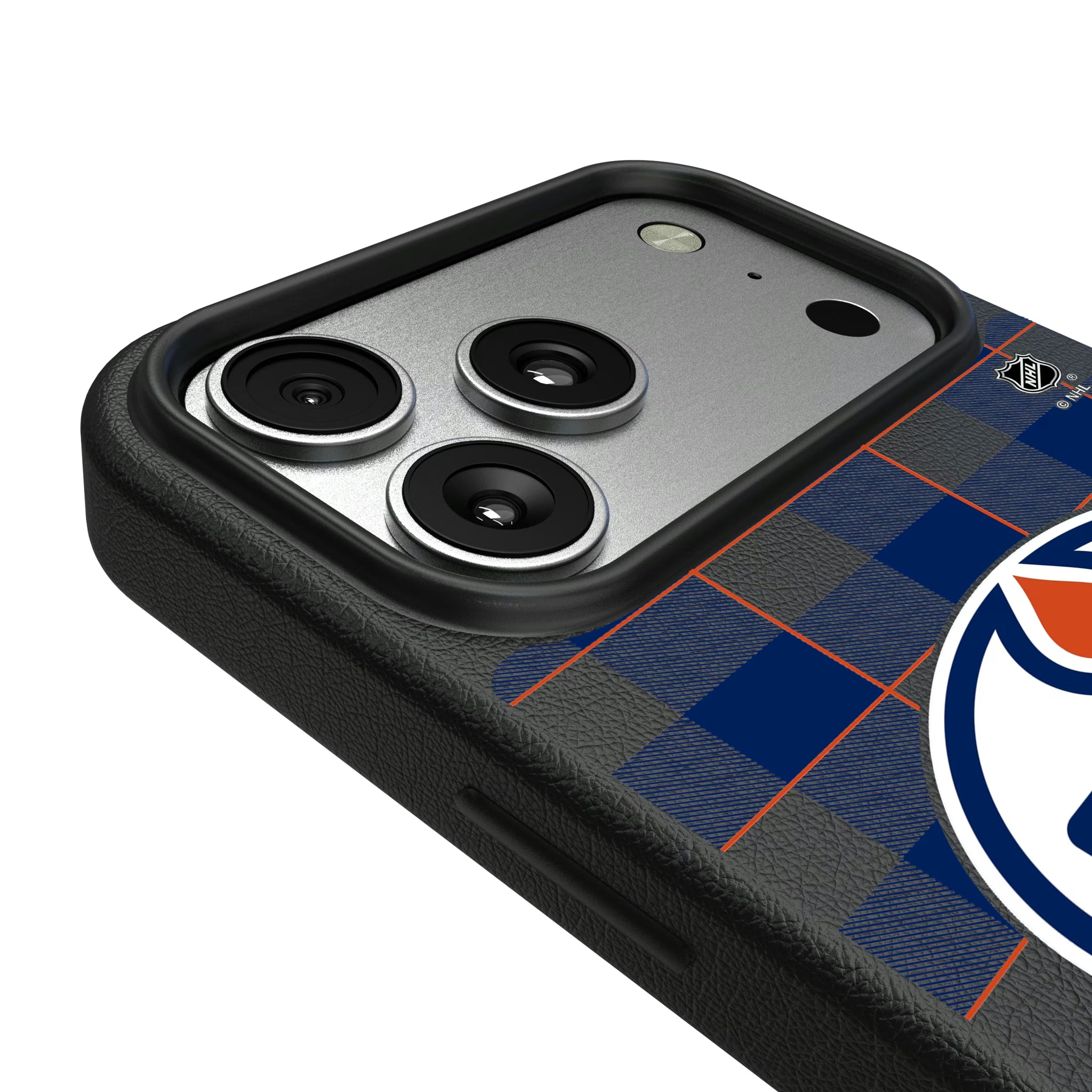 Edmonton Oilers Plaid iPhone MagSafe Compatible Phone Case for Apple iPhone - Detail#Device_iPhone 17 Pro Max