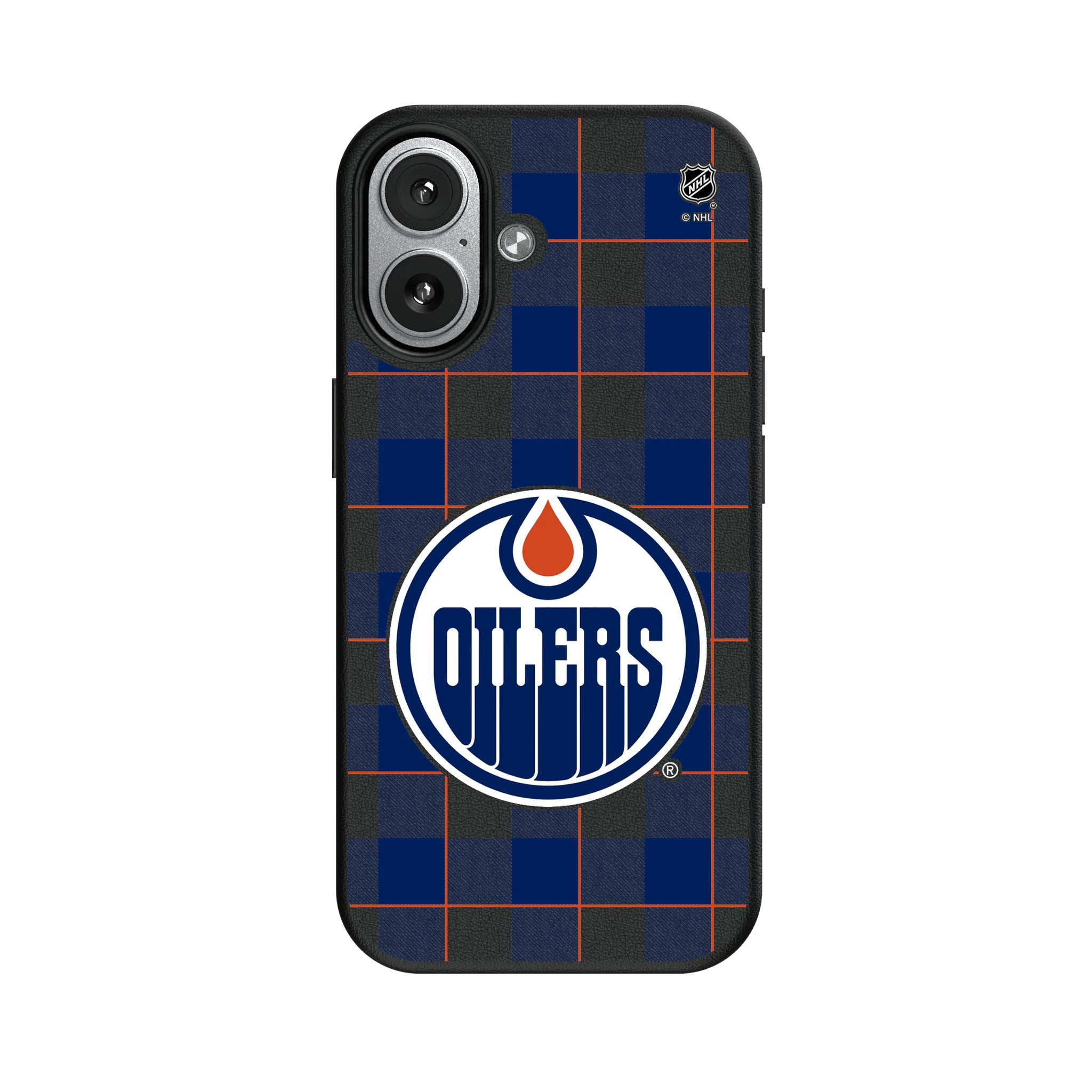 Edmonton Oilers Plaid iPhone MagSafe Compatible Phone Case for Apple iPhone#Device_iPhone 17