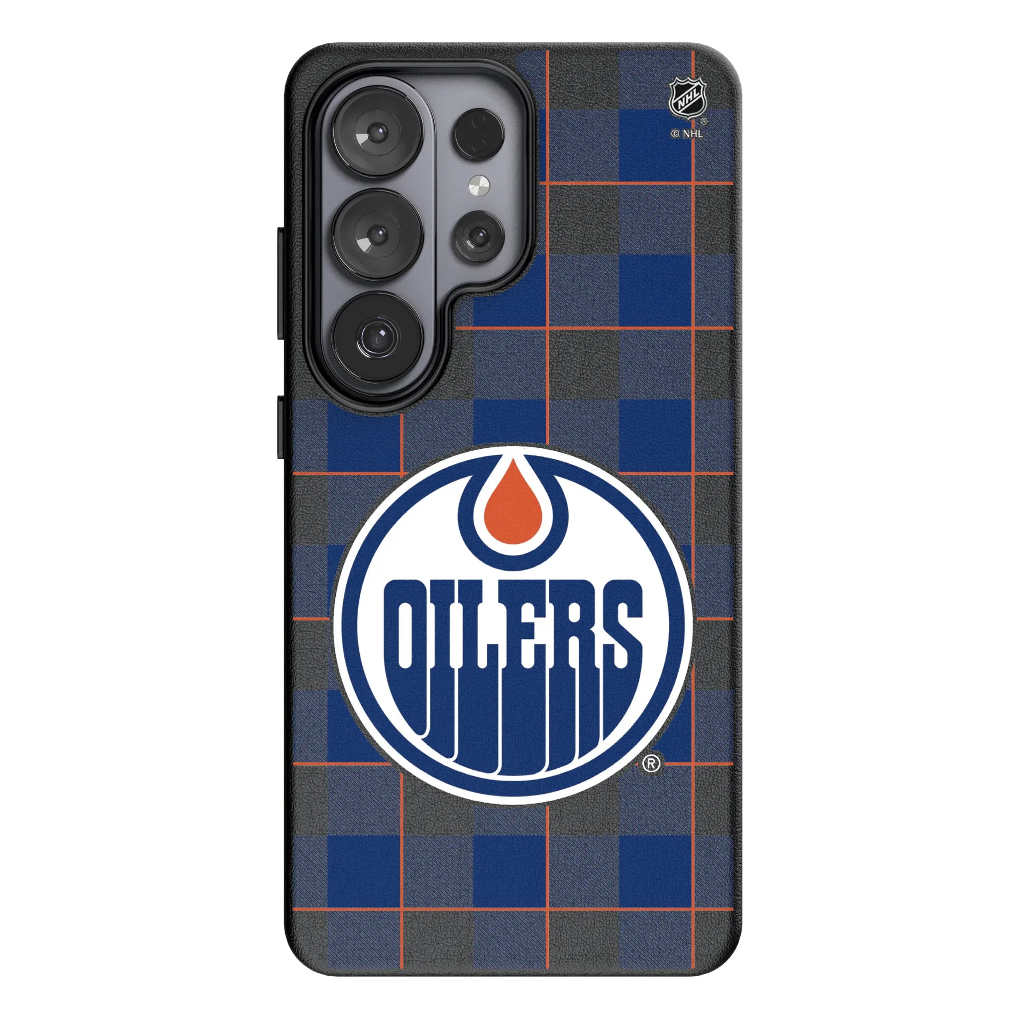 Edmonton Oilers Plaid Galaxy MagSafe Compatible Phone Case for Samsung Galaxy#Device_Galaxy S26 Ultra
