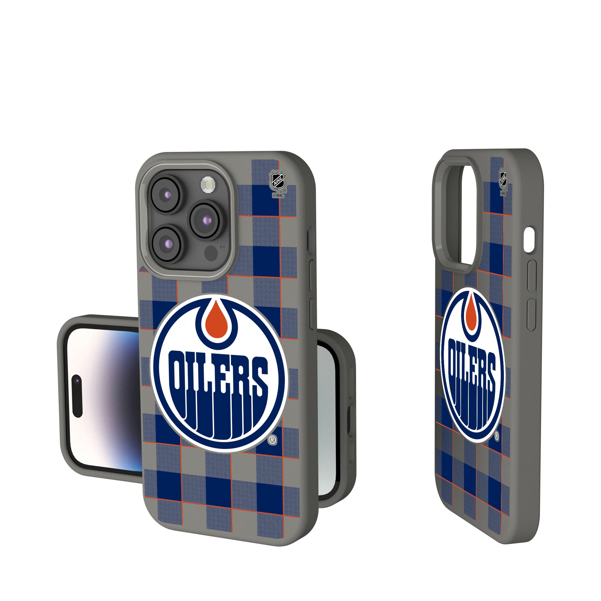Edmonton Oilers Plaid iPhone Soft Touch Phone Case for Apple iPhone