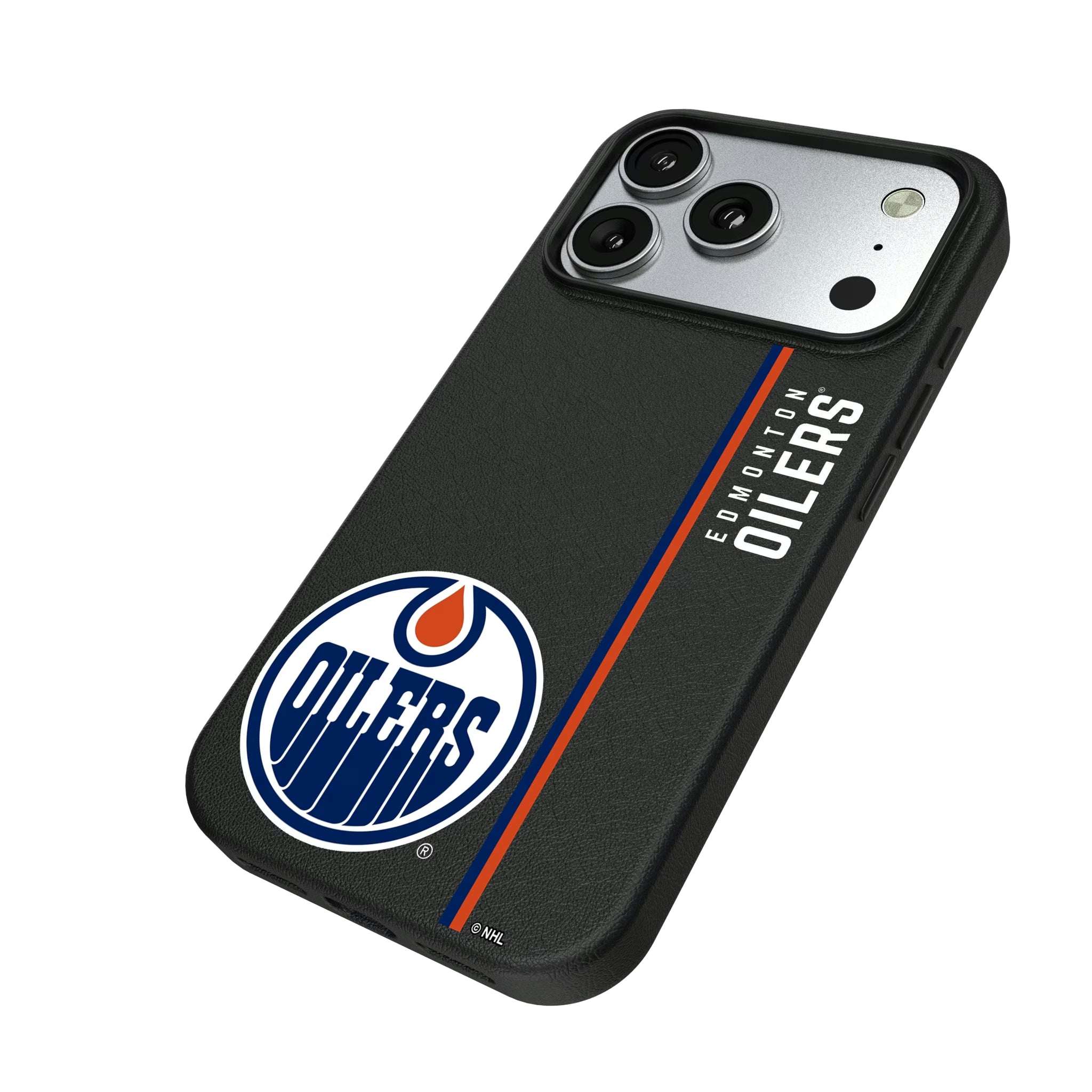 Edmonton Oilers Sidebar iPhone MagSafe Compatible Phone Case for Apple iPhone - Isometric View#Device_iPhone 17 Pro