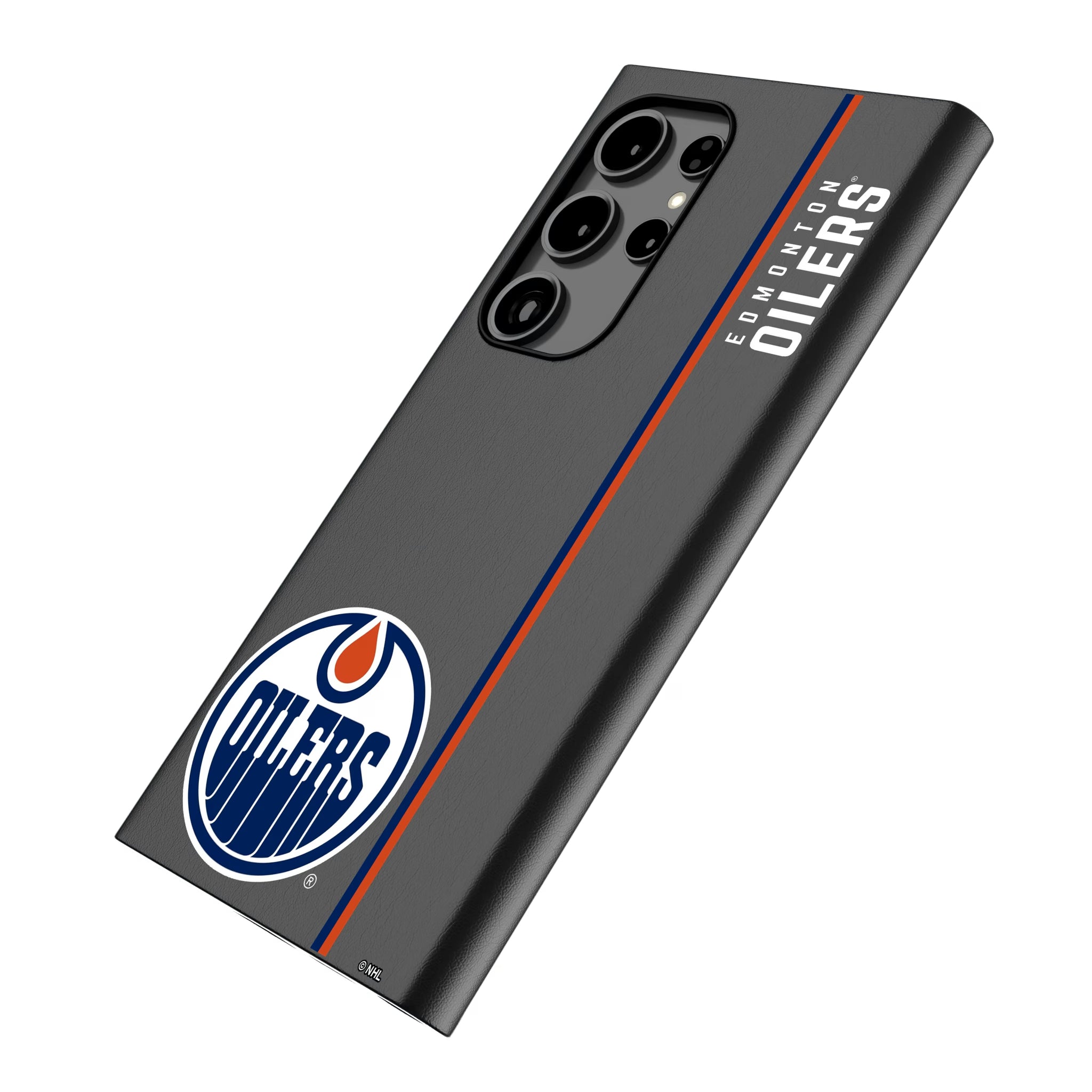Edmonton Oilers Sidebar Galaxy MagSafe Compatible Phone Case for Samsung Galaxy - Isometric View