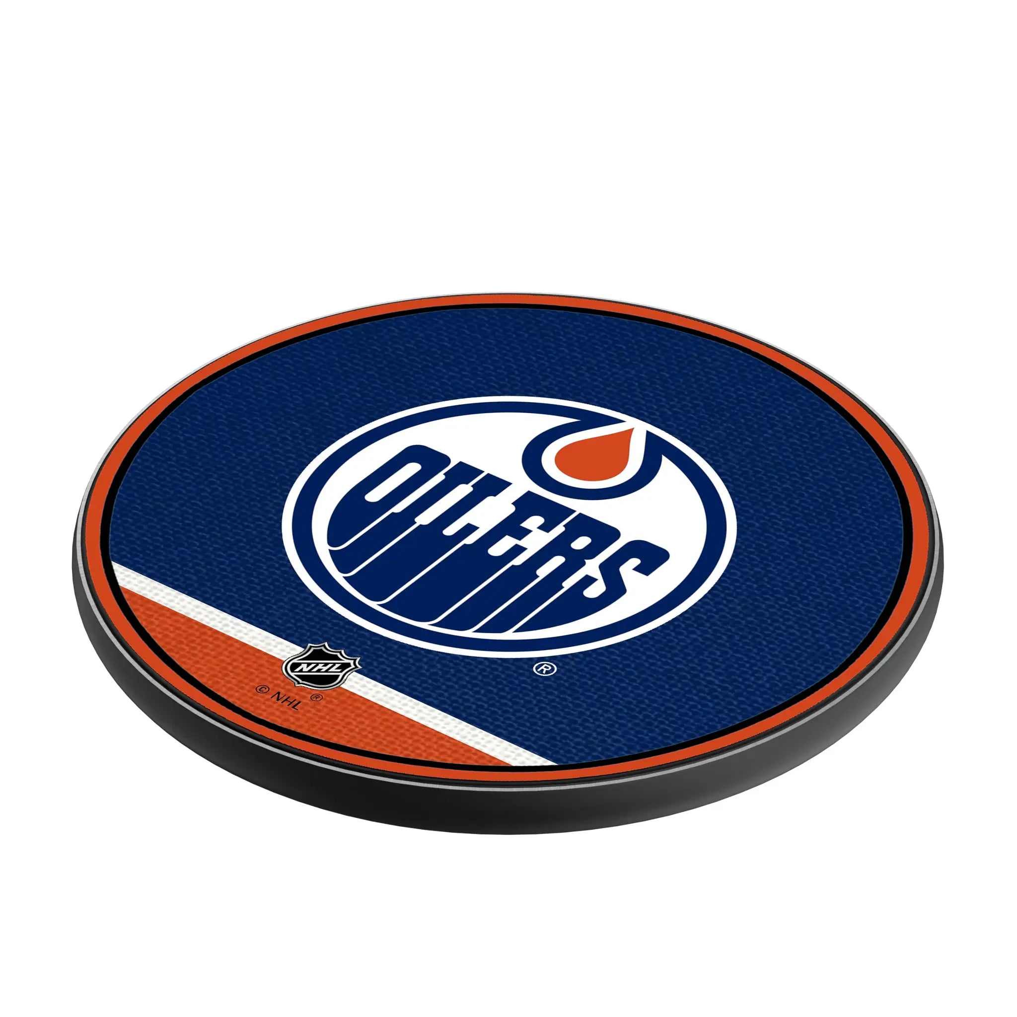 Edmonton Oilers Stripe 15-Watt Wireless Charger - Isometric View
