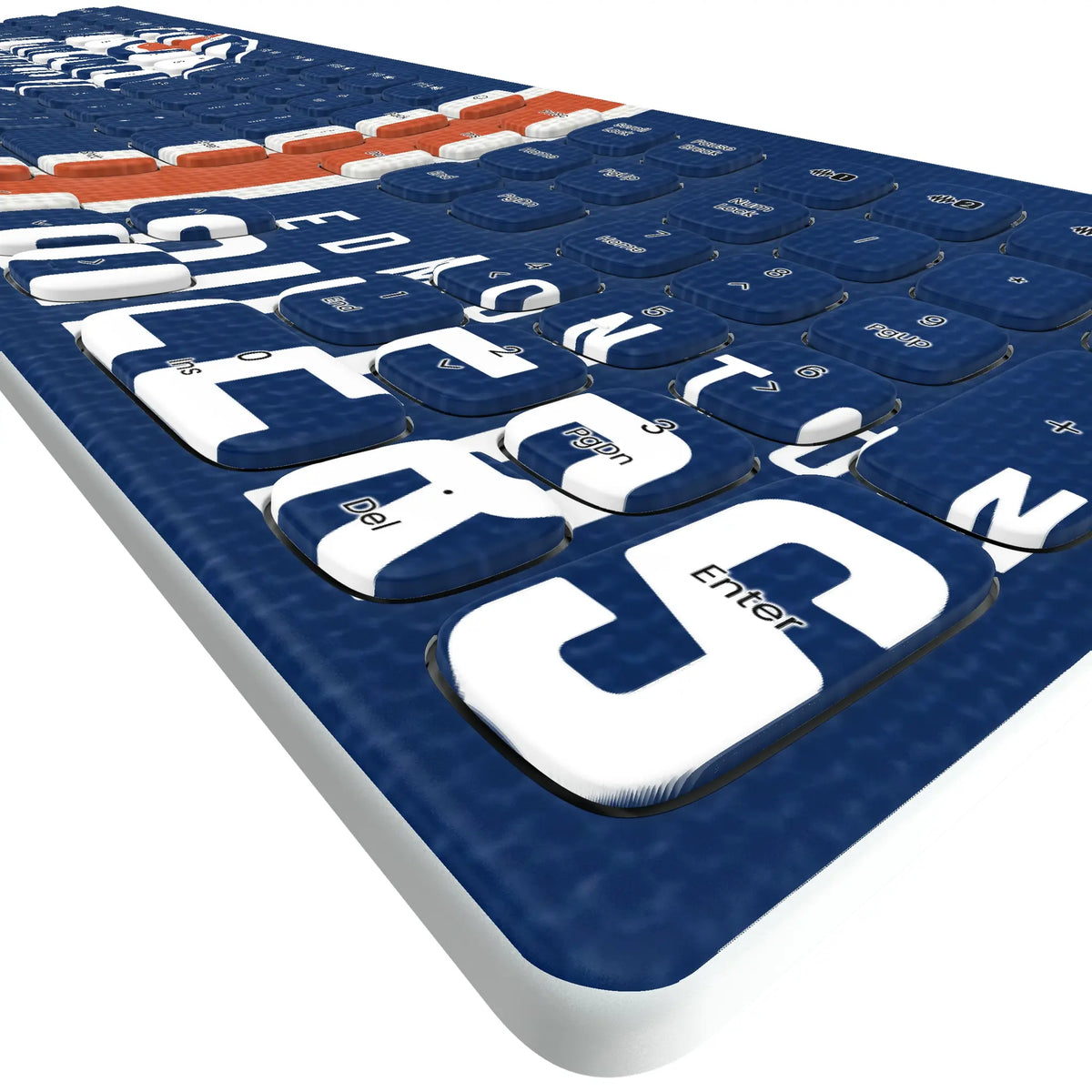 Edmonton Oilers Stripe KKB605 Curved Wireless Keyboard - Detail