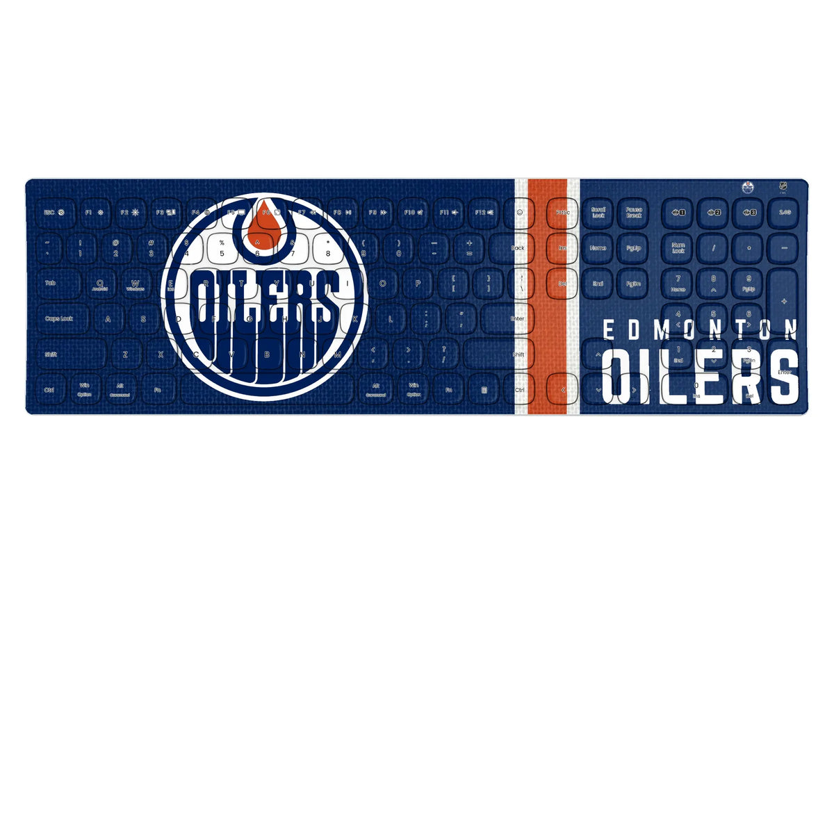 Edmonton Oilers Stripe KKB605 Curved Wireless Keyboard