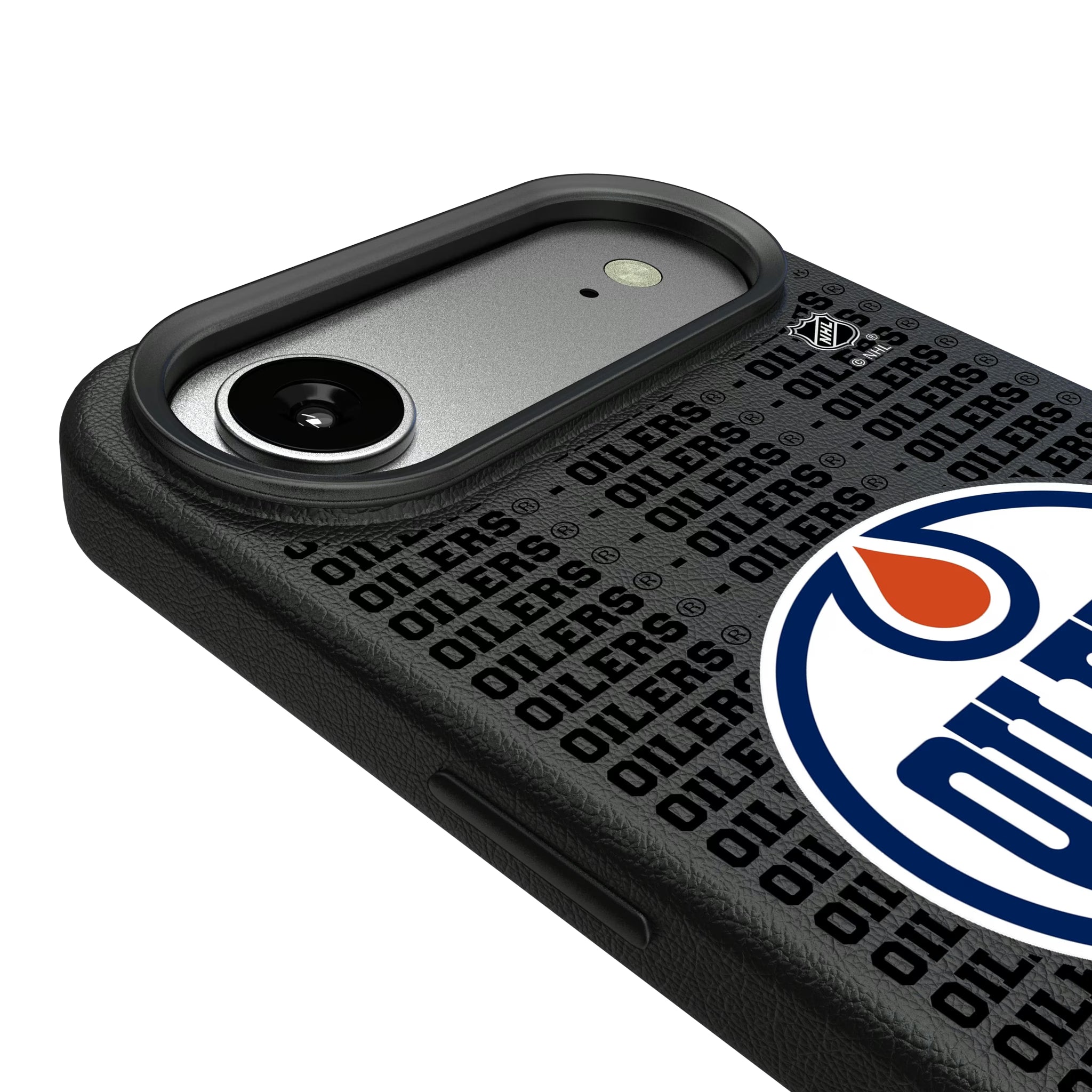 Edmonton Oilers Text Backdrop iPhone MagSafe Compatible Phone Case for Apple iPhone - Detail#Device_iPhone Air