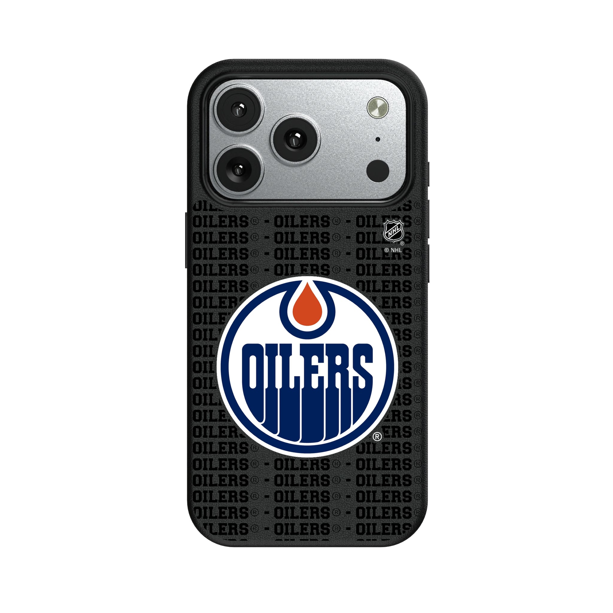 Edmonton Oilers Text Backdrop iPhone MagSafe Compatible Phone Case for Apple iPhone#Device_iPhone 17 Pro