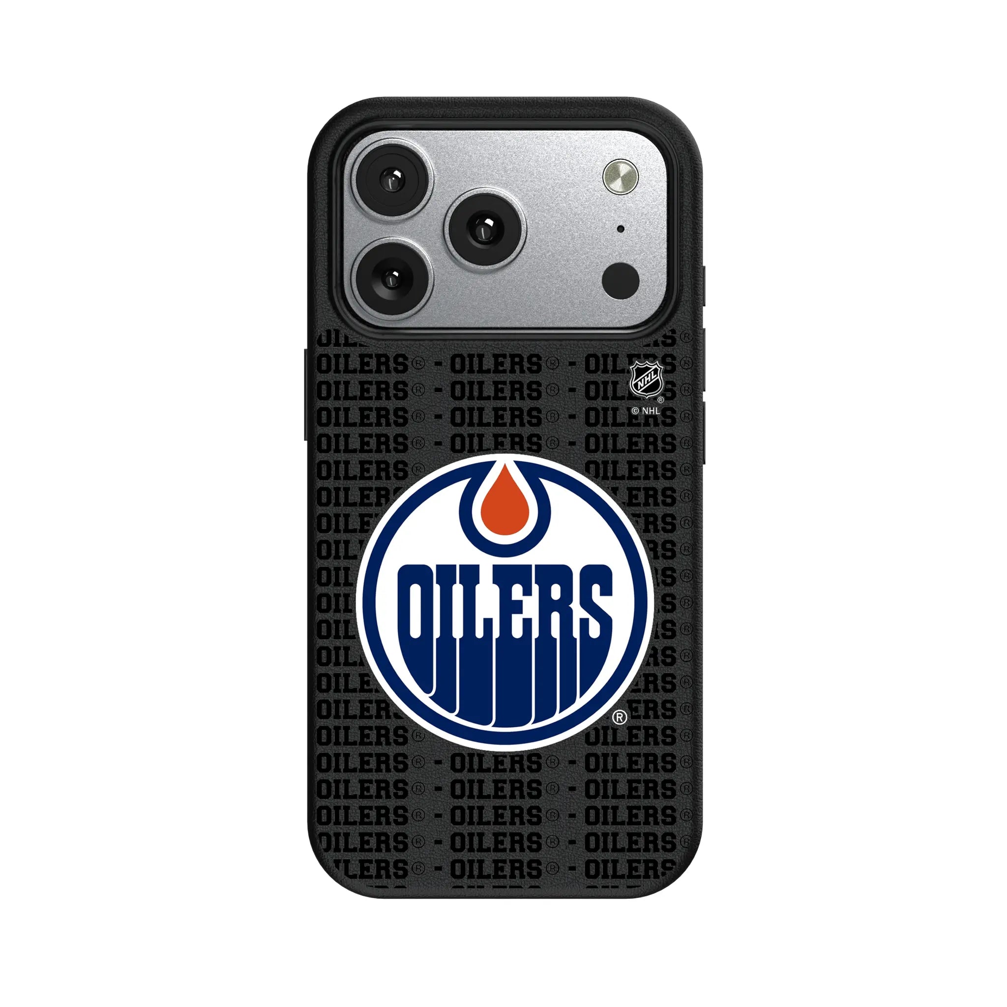 Edmonton Oilers Text Backdrop iPhone MagSafe Compatible Phone Case for Apple iPhone#Device_iPhone 17 Pro