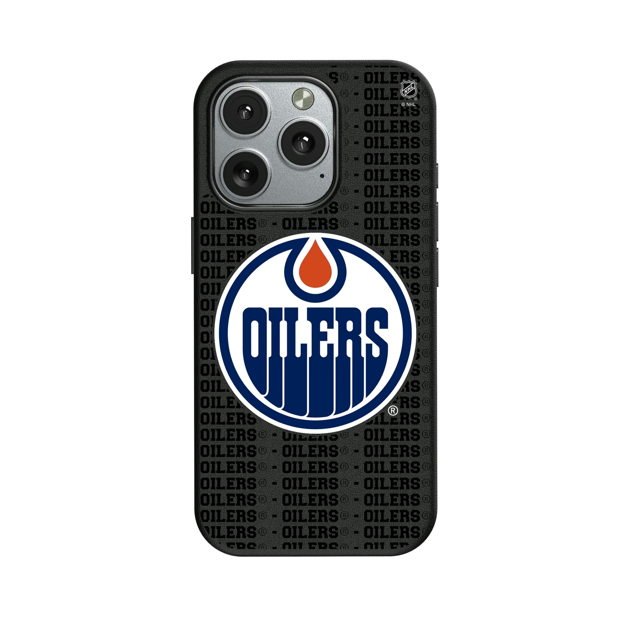 Edmonton Oilers Text Backdrop iPhone MagSafe Compatible Phone Case for Apple iPhone