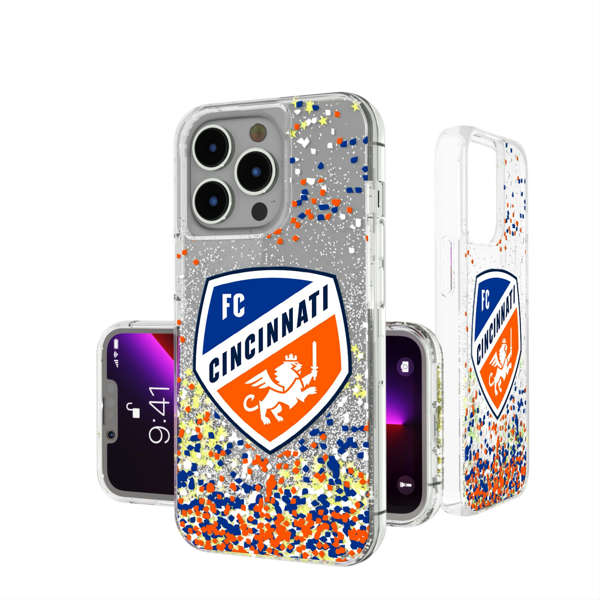 FC Cincinnati Confetti iPhone Glitter Phone Case for Apple iPhone