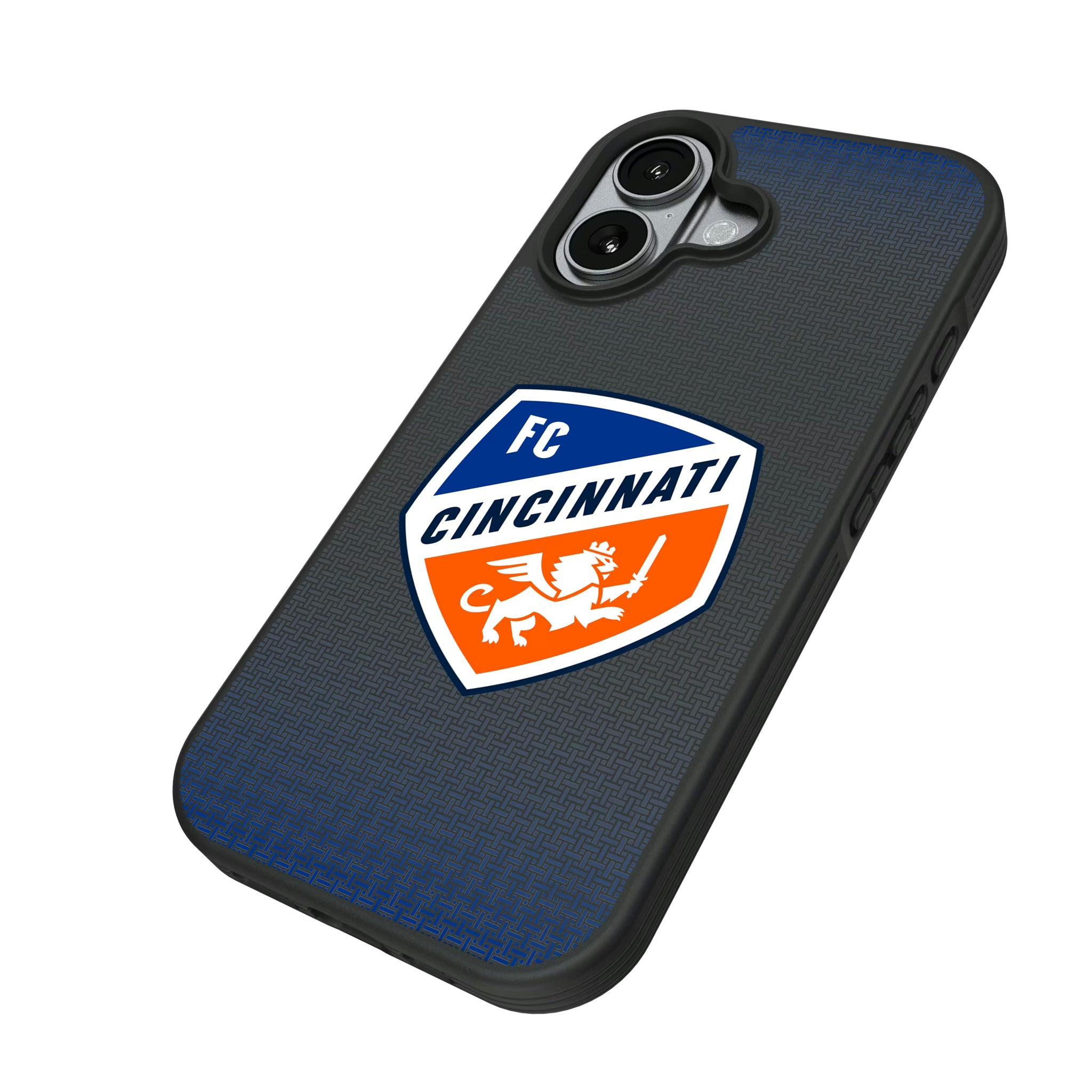 FC Cincinnati Linen iPhone Bump Phone Case for Apple iPhone - Isometric View#Device_iPhone 17