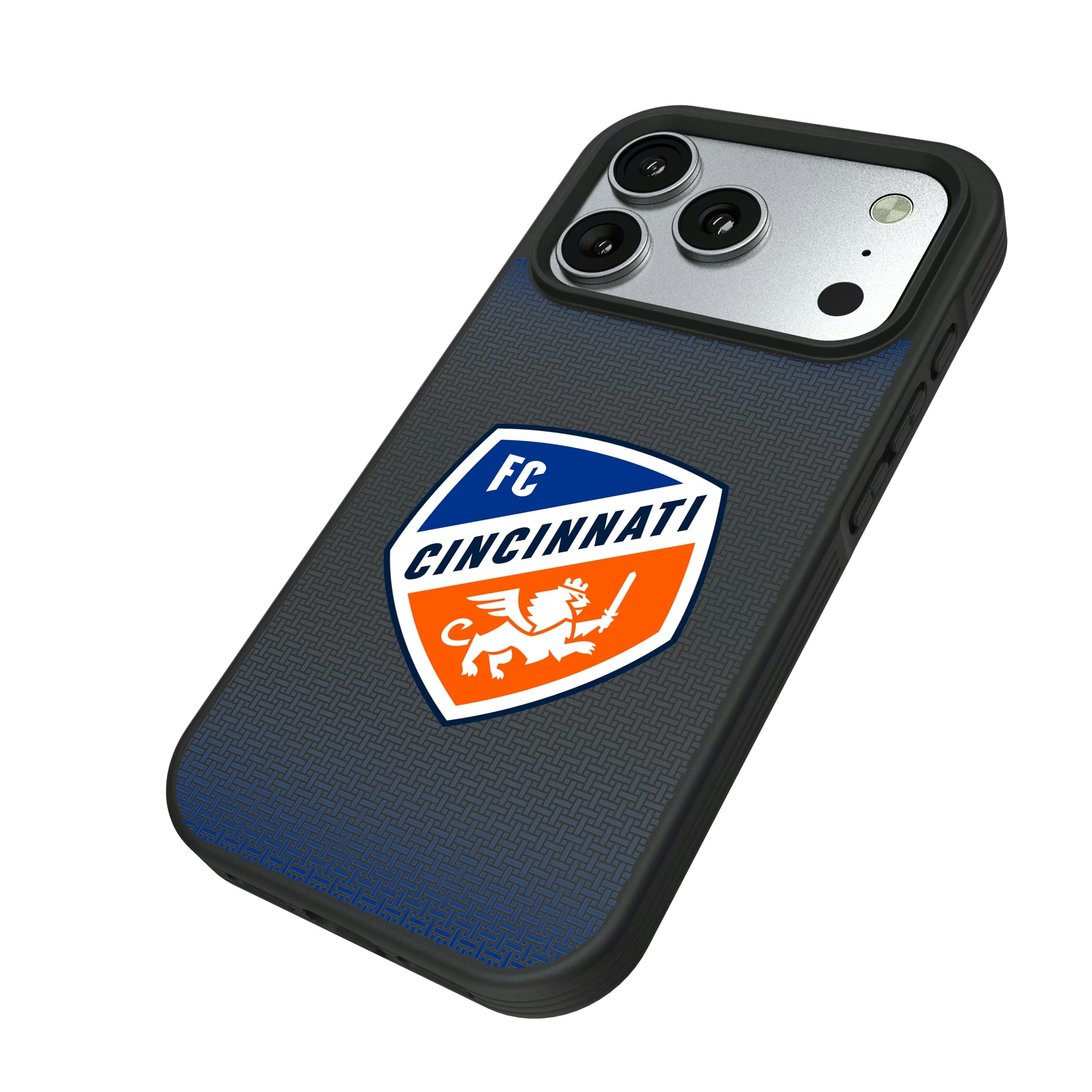 FC Cincinnati Linen iPhone Bump Phone Case for Apple iPhone - Isometric View#Device_iPhone 17 Pro