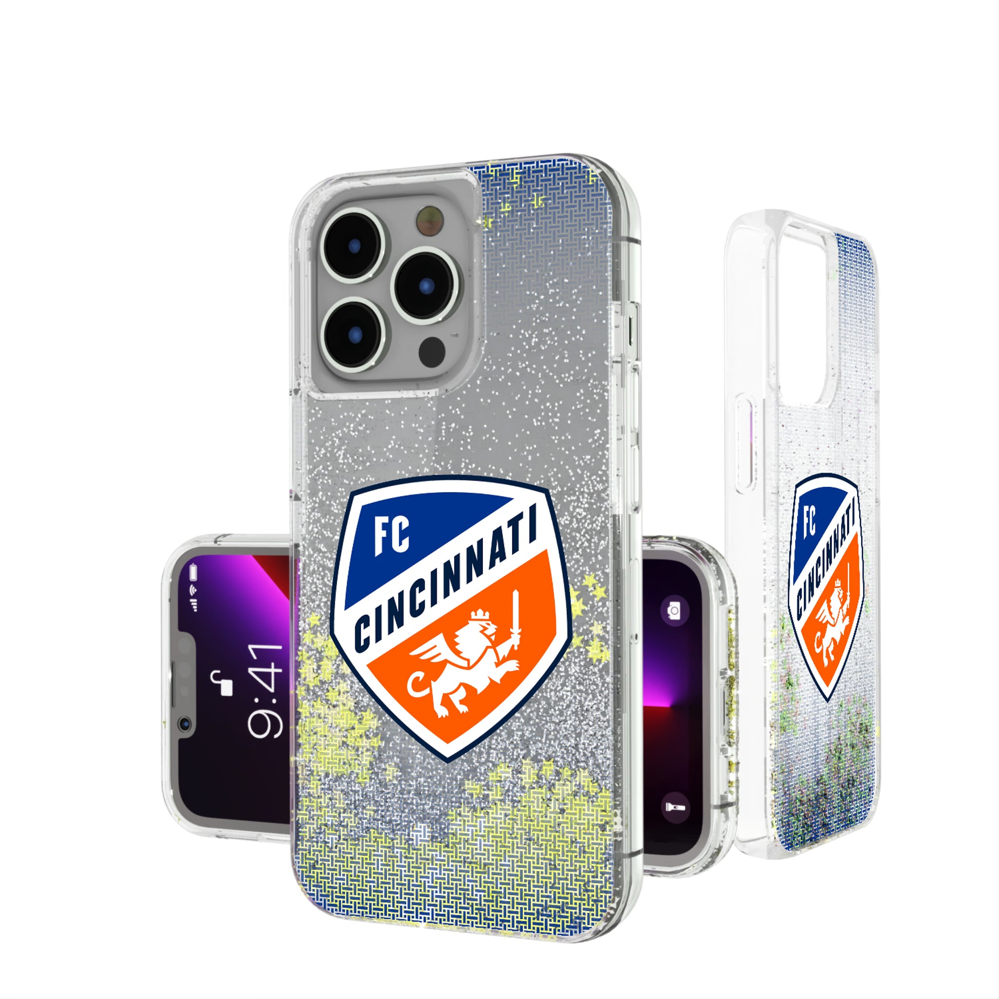 FC Cincinnati Linen iPhone Glitter Phone Case for Apple iPhone