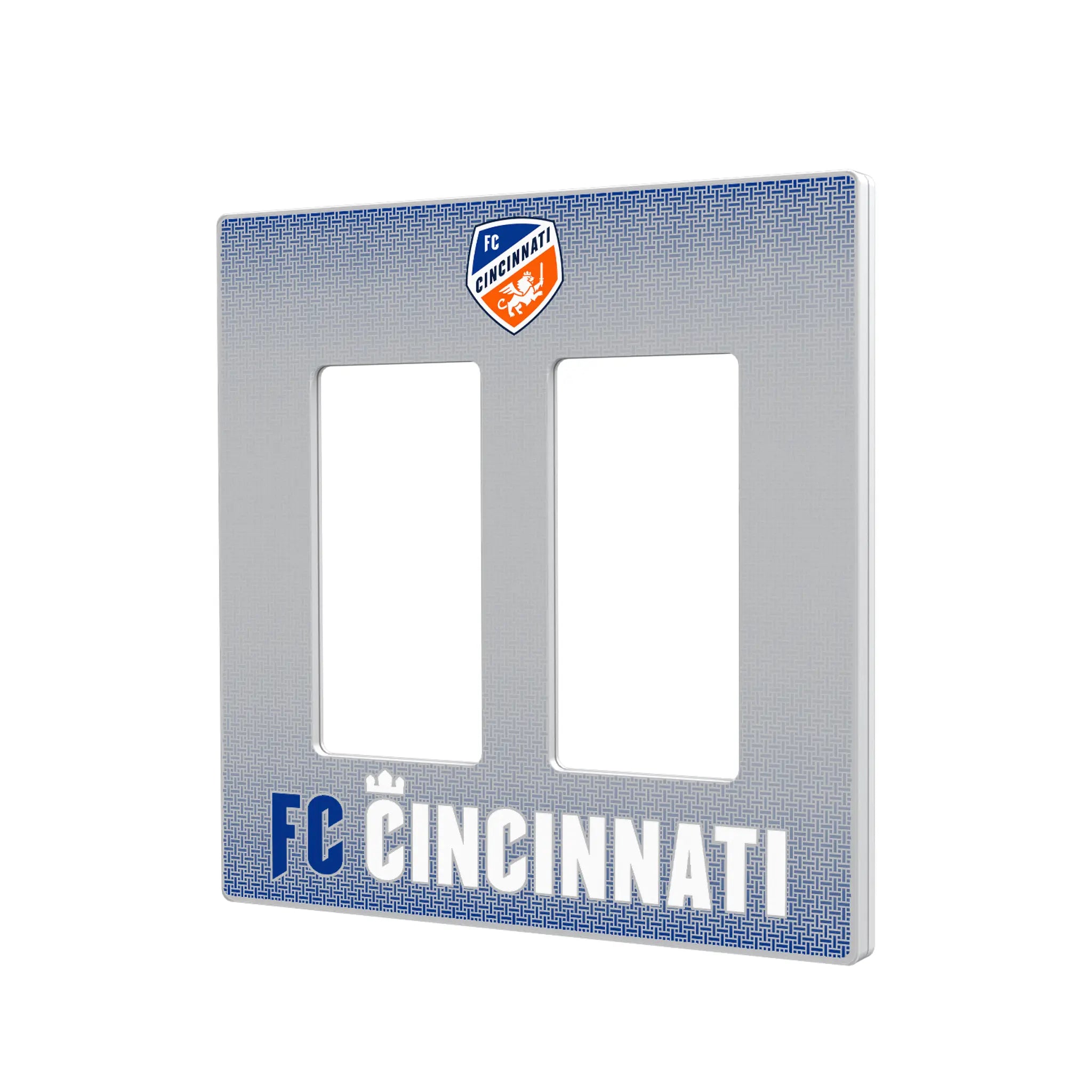 FC Cincinnati Linen Hidden-Screw Light Switch Plate#Style_Double Rocker