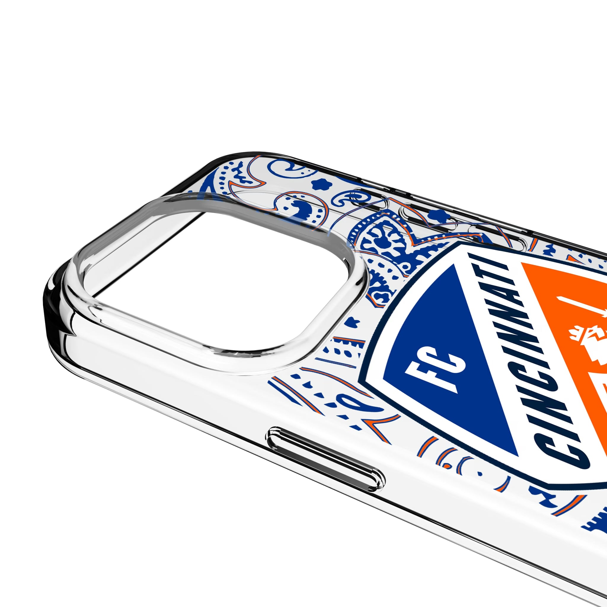 FC Cincinnati Paisley iPhone Clear Phone Case for Apple iPhone - Detail