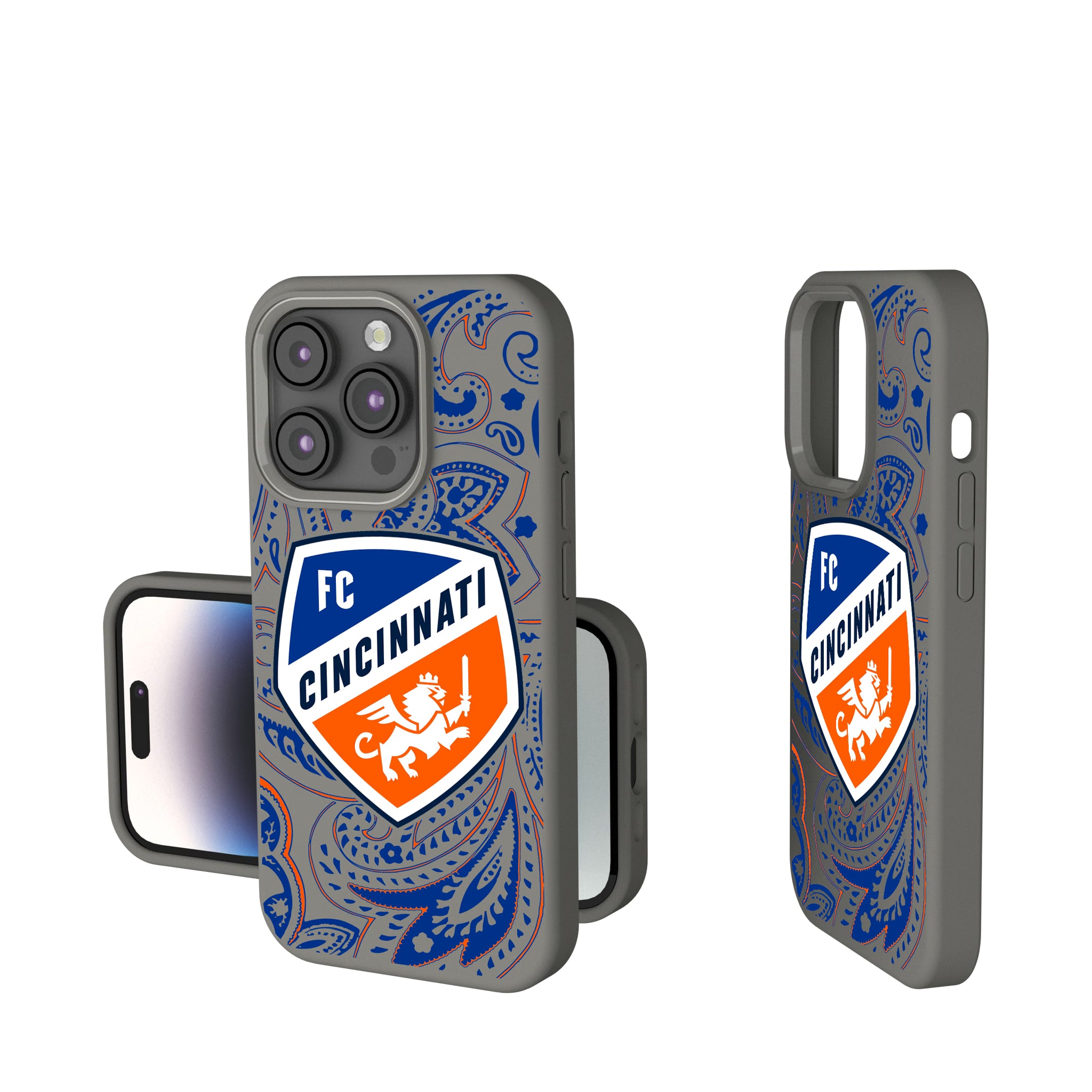FC Cincinnati Paisley iPhone Soft Touch Phone Case for Apple iPhone