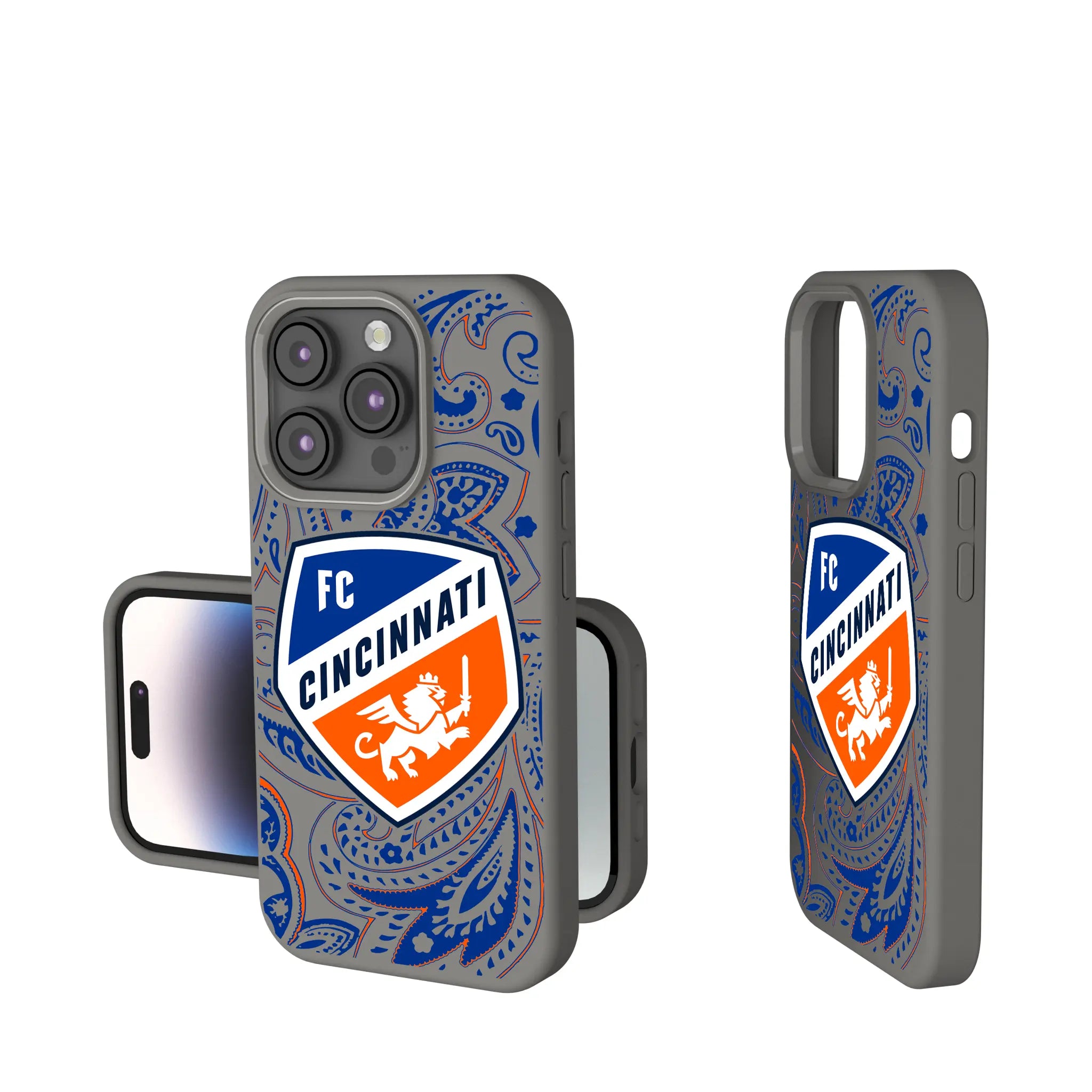 FC Cincinnati Paisley iPhone Soft Touch Phone Case for Apple iPhone