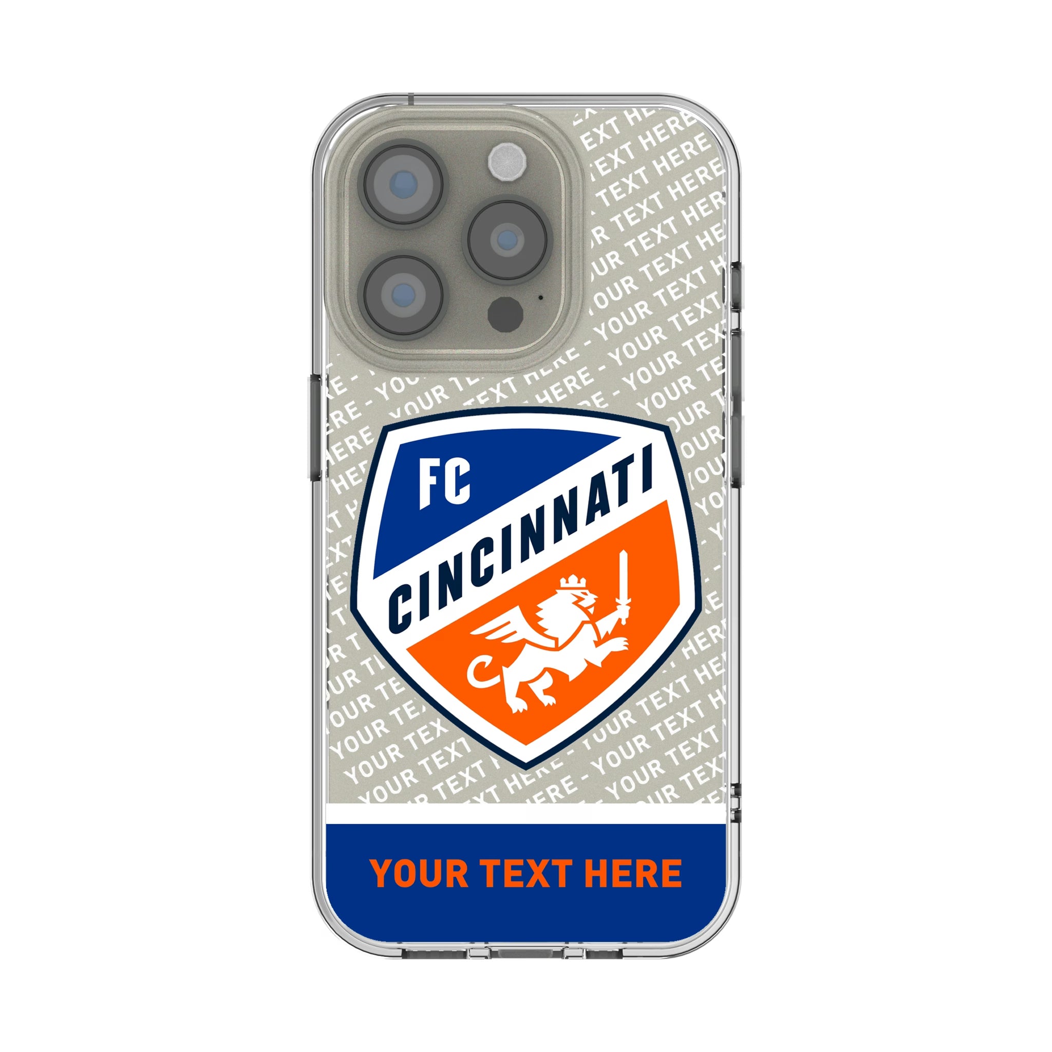 FC Cincinnati Personalized EndZone Plus iPhone Clear Phone Case for Apple iPhone