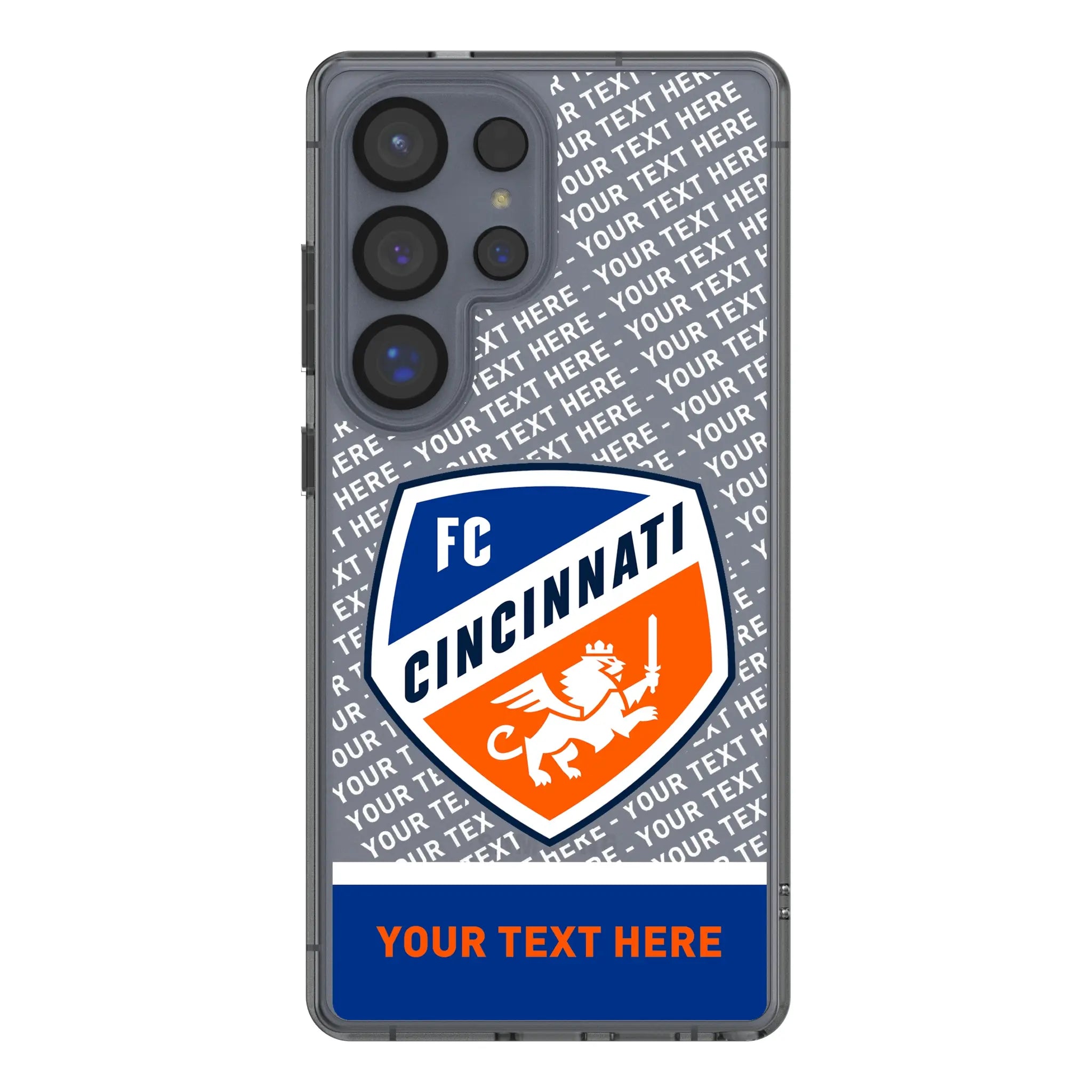 FC Cincinnati Personalized EndZone Plus Galaxy Clear Phone Case for Samsung Galaxy