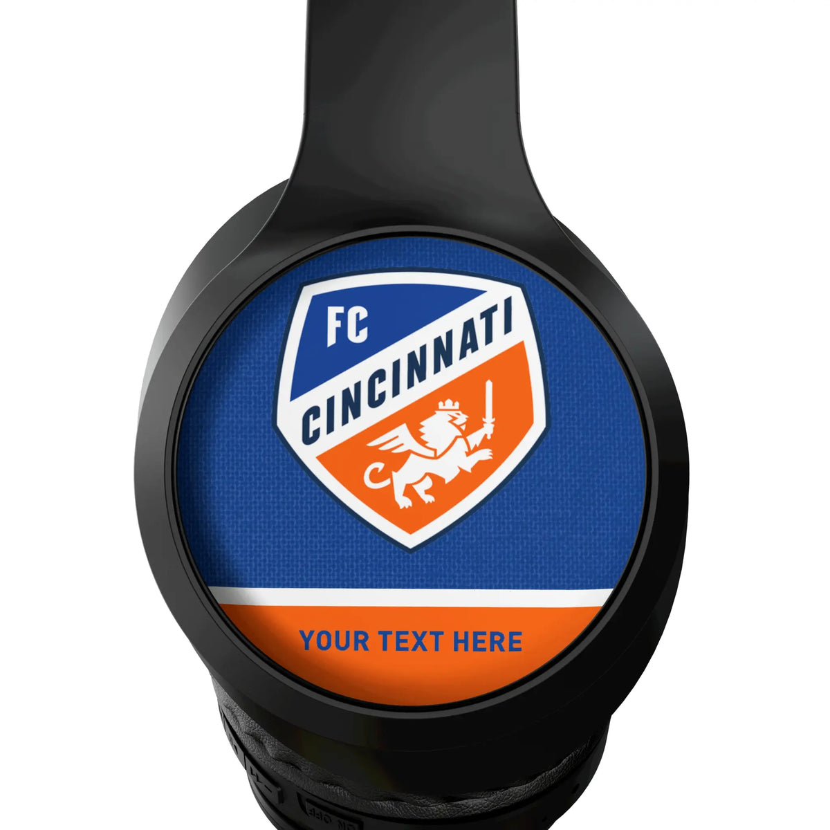 FC Cincinnati Personalized Endzone Solid Wireless Over-Ear Headphones With Case - Detail