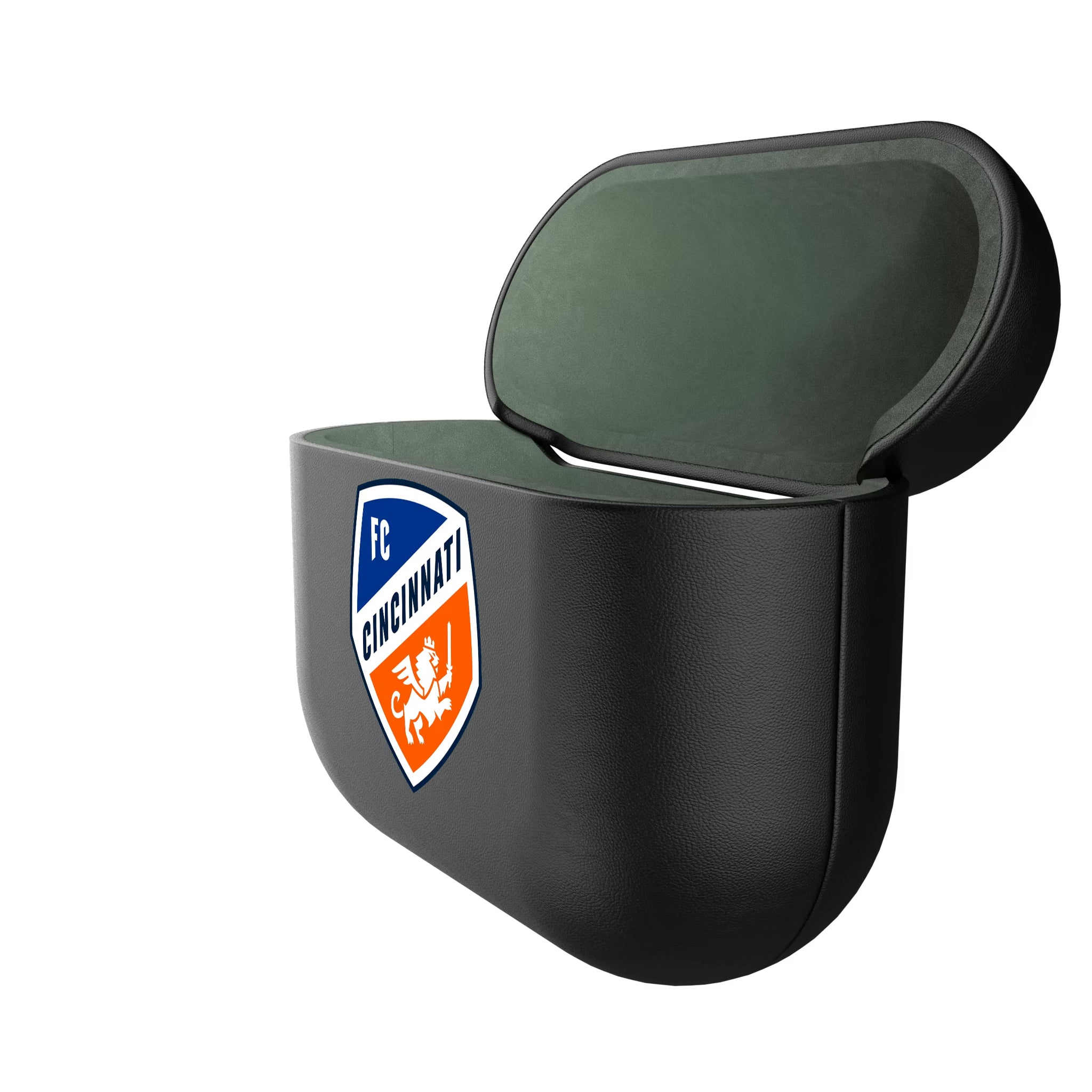 FC Cincinnati Personalized Insignia AirPods AirPod Case Cover - Isometric View#Device_AirPods 3rd Gen