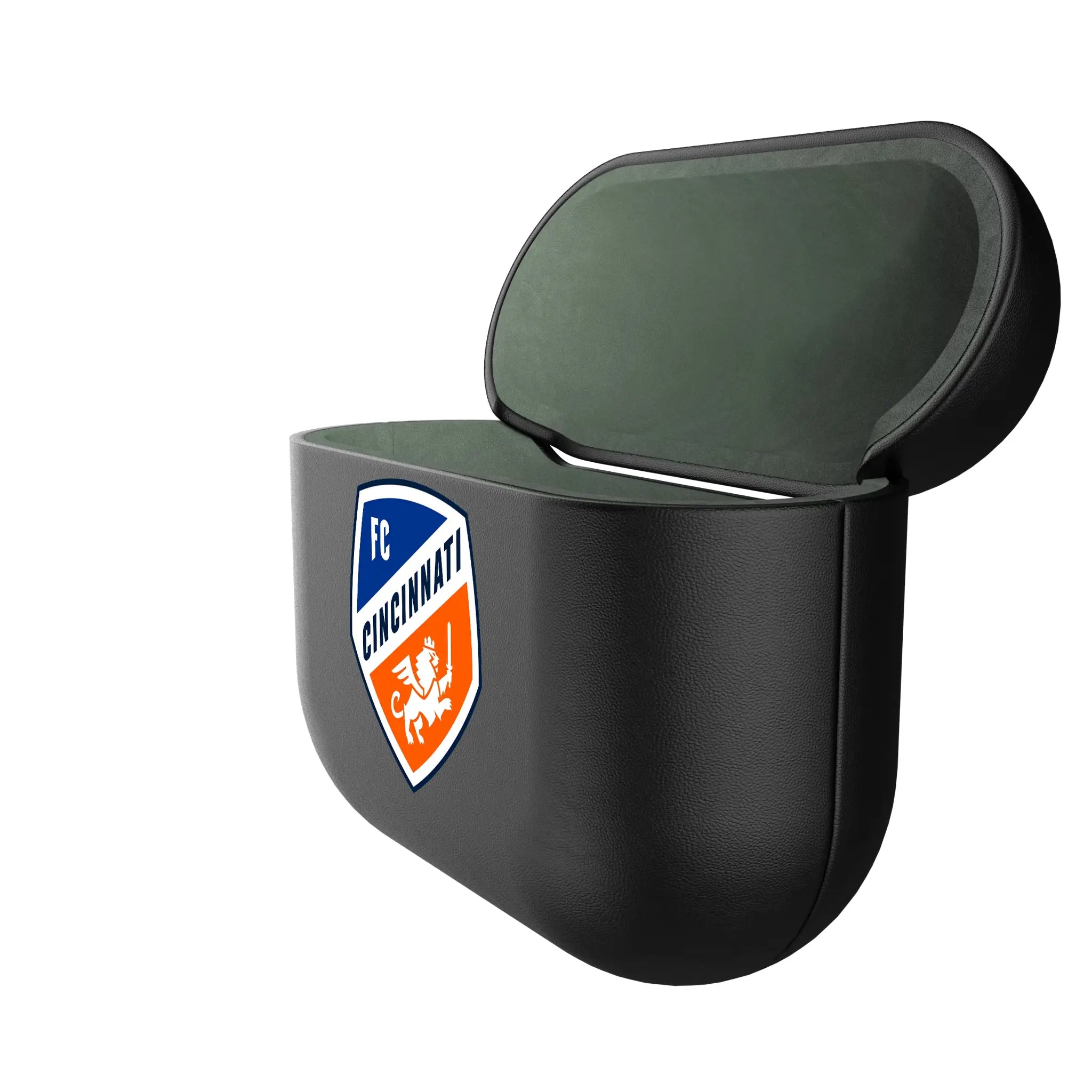 FC Cincinnati Personalized Insignia AirPods AirPod Case Cover - Isometric View#Device_AirPods 3rd Gen