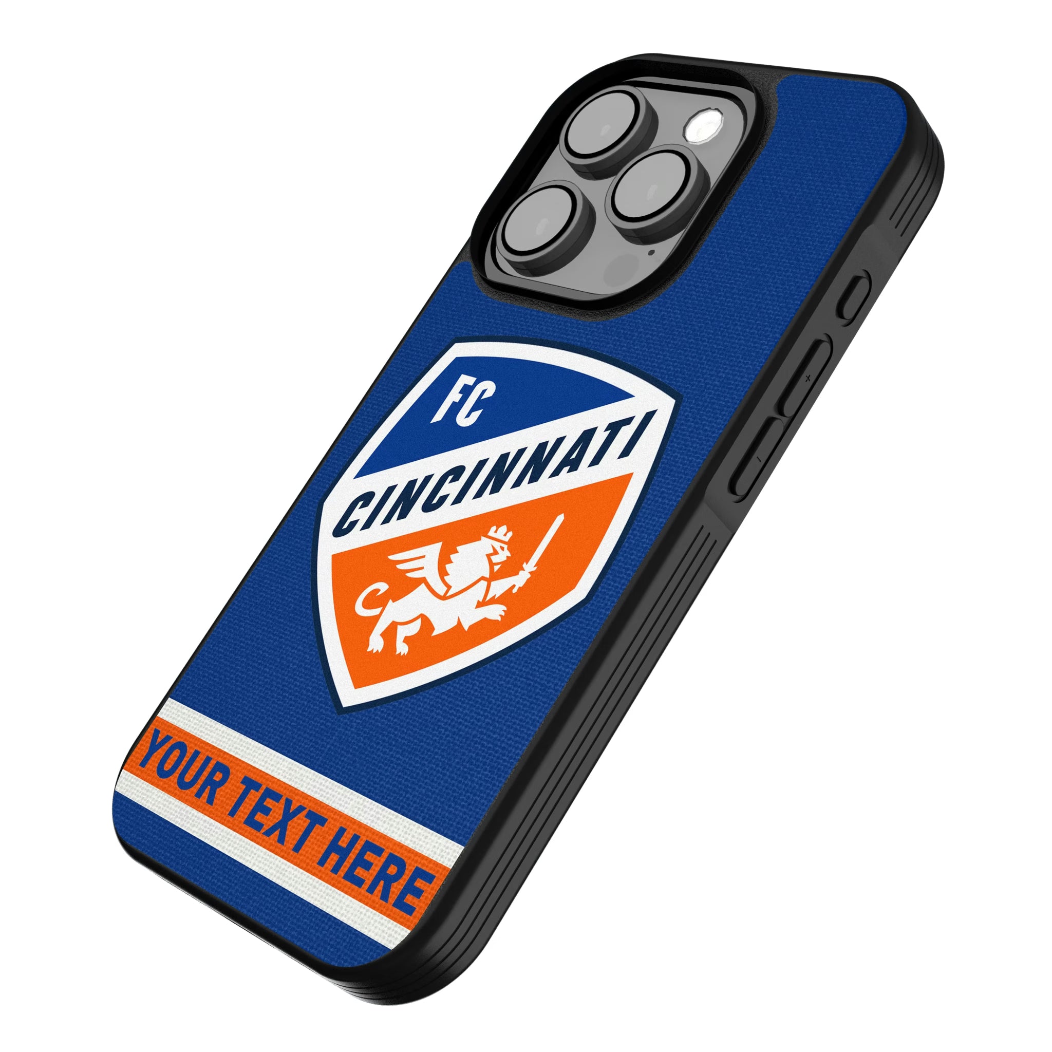FC Cincinnati Personalized Stripe iPhone Bump Phone Case for Apple iPhone - Isometric View