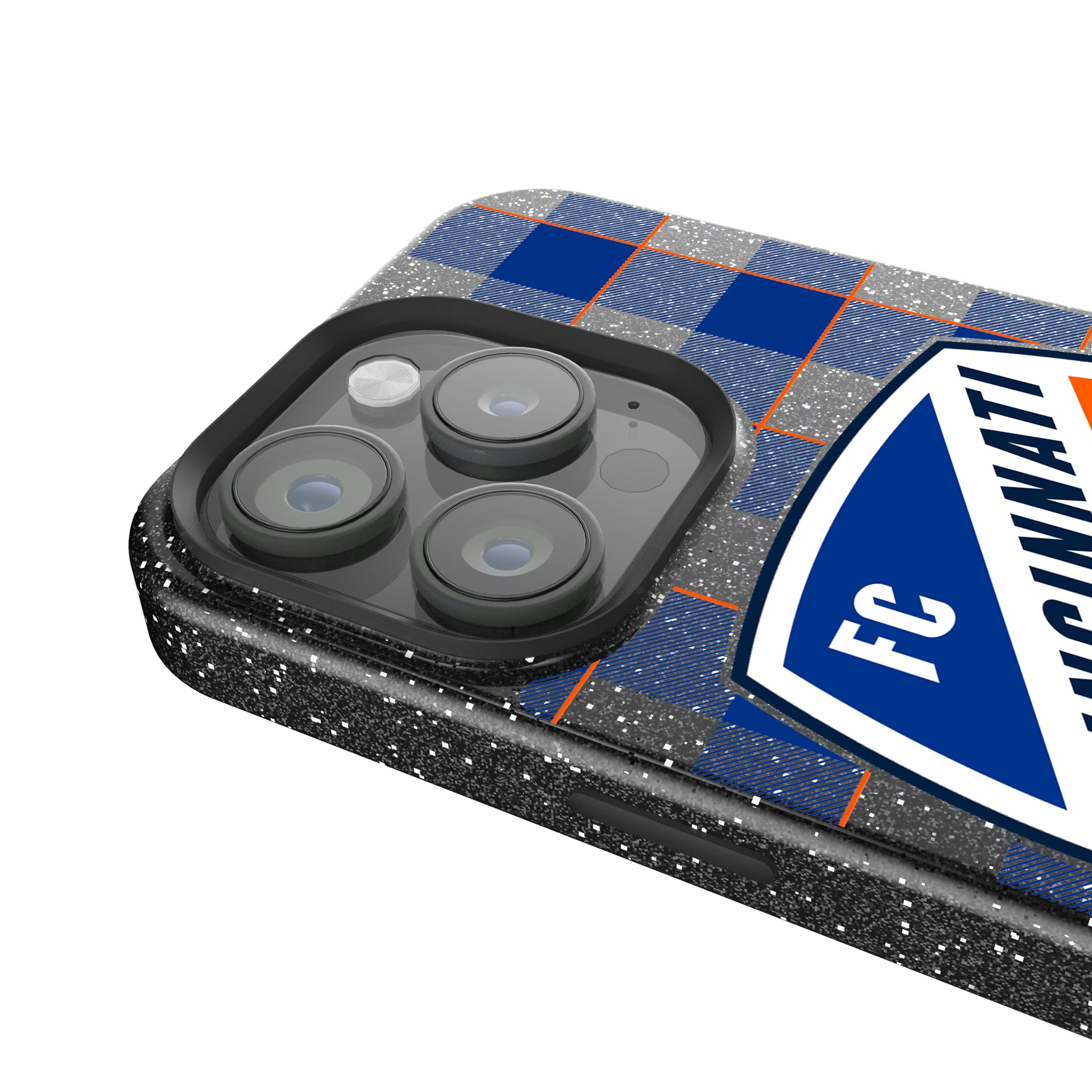 FC Cincinnati Plaid iPhone Bling Phone Case for Apple iPhone - Detail