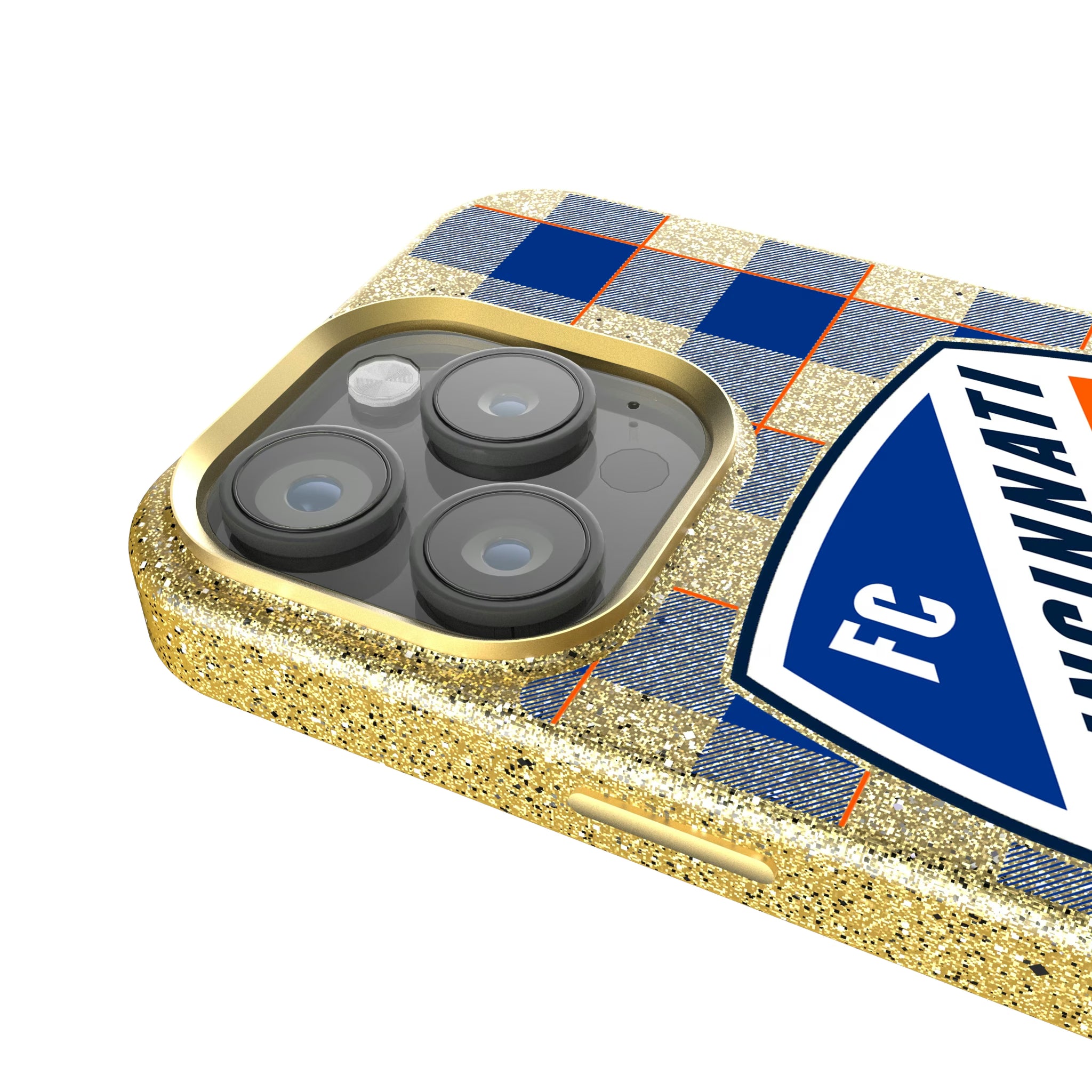 FC Cincinnati Plaid iPhone Bling Phone Case for Apple iPhone - Detail