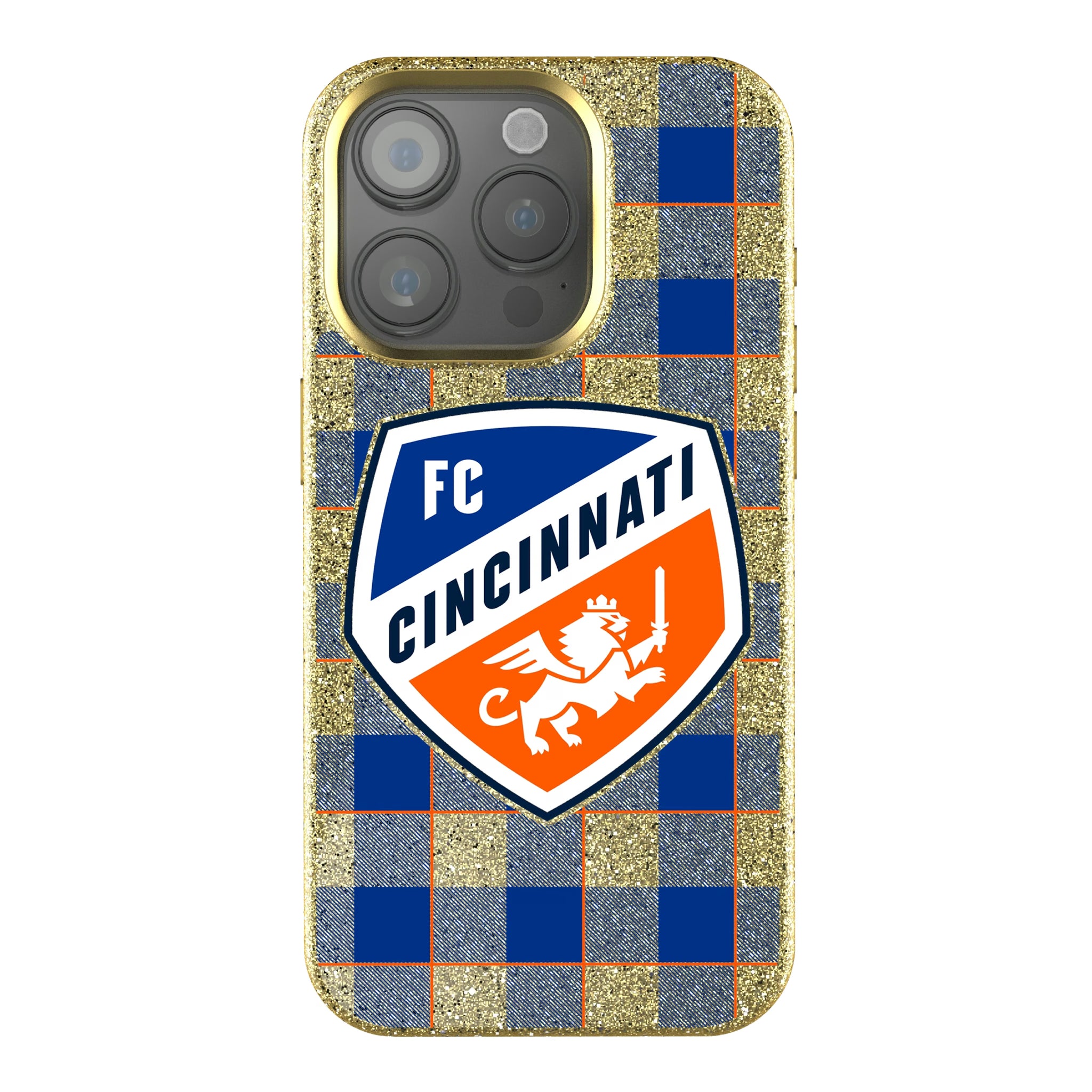 FC Cincinnati Plaid iPhone Bling Phone Case for Apple iPhone