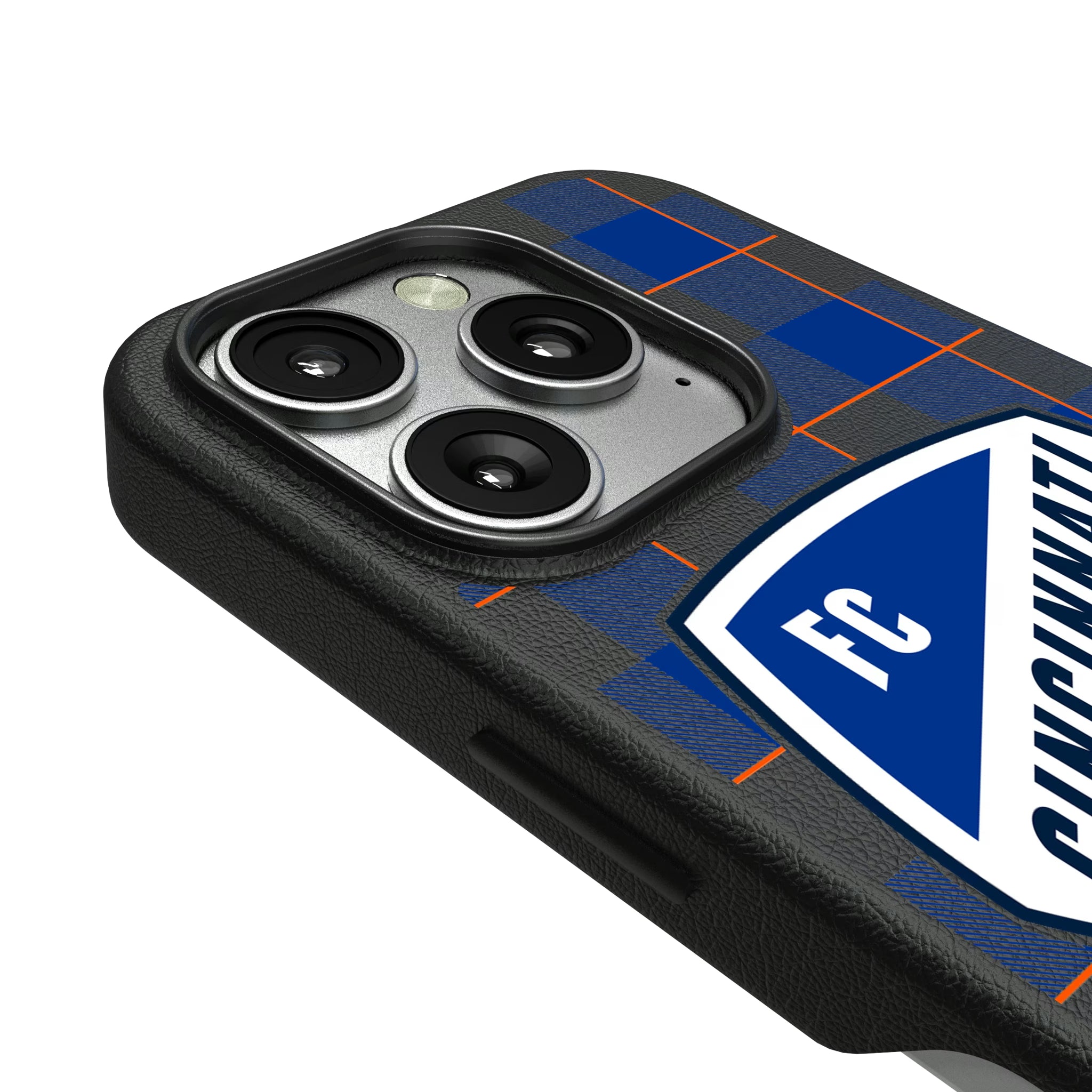 FC Cincinnati Plaid iPhone MagSafe Compatible Phone Case for Apple iPhone - Detail