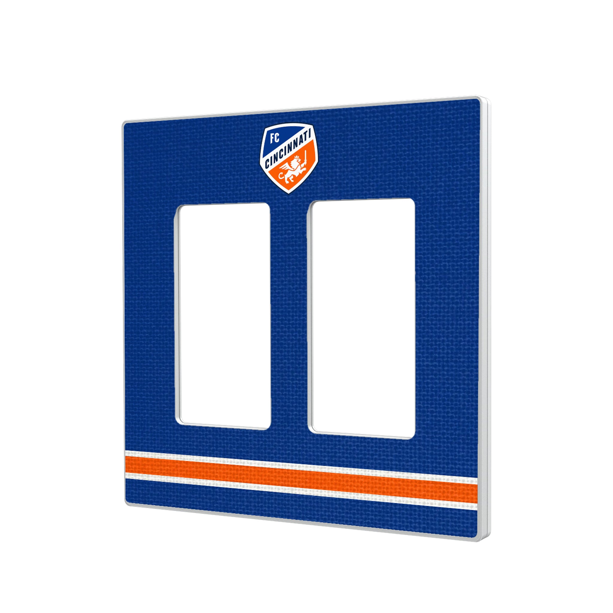 FC Cincinnati Stripe Hidden-Screw Light Switch Plate#Style_Double Rocker