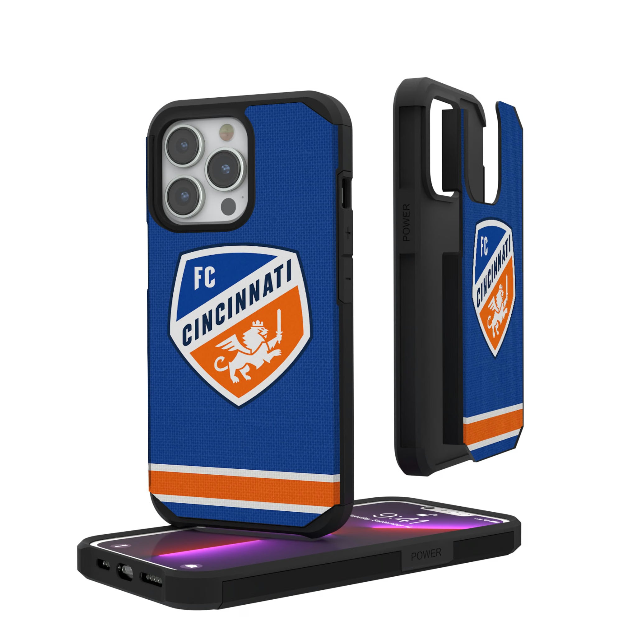 FC Cincinnati Stripe iPhone Rugged Phone Case for Apple iPhone