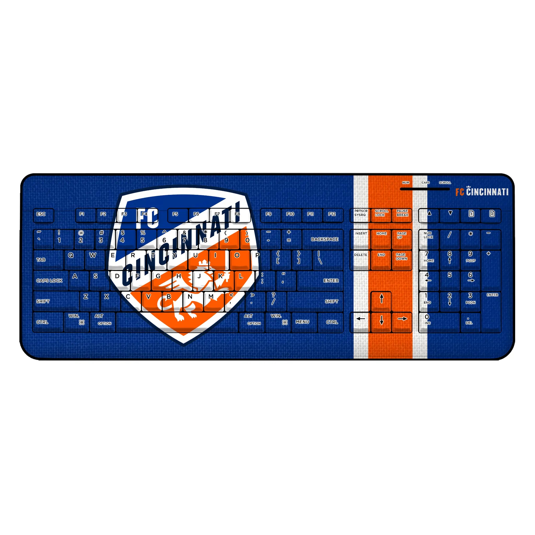 FC Cincinnati Stripe Wireless USB Keyboard