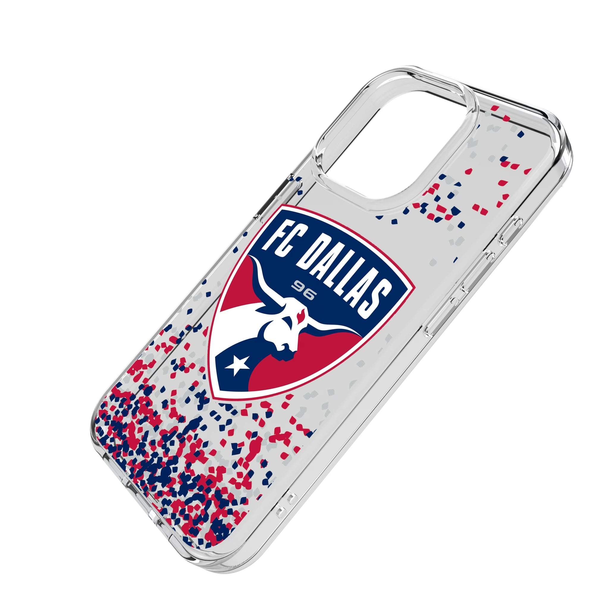 FC Dallas Confetti iPhone Clear Phone Case for Apple iPhone - Isometric View