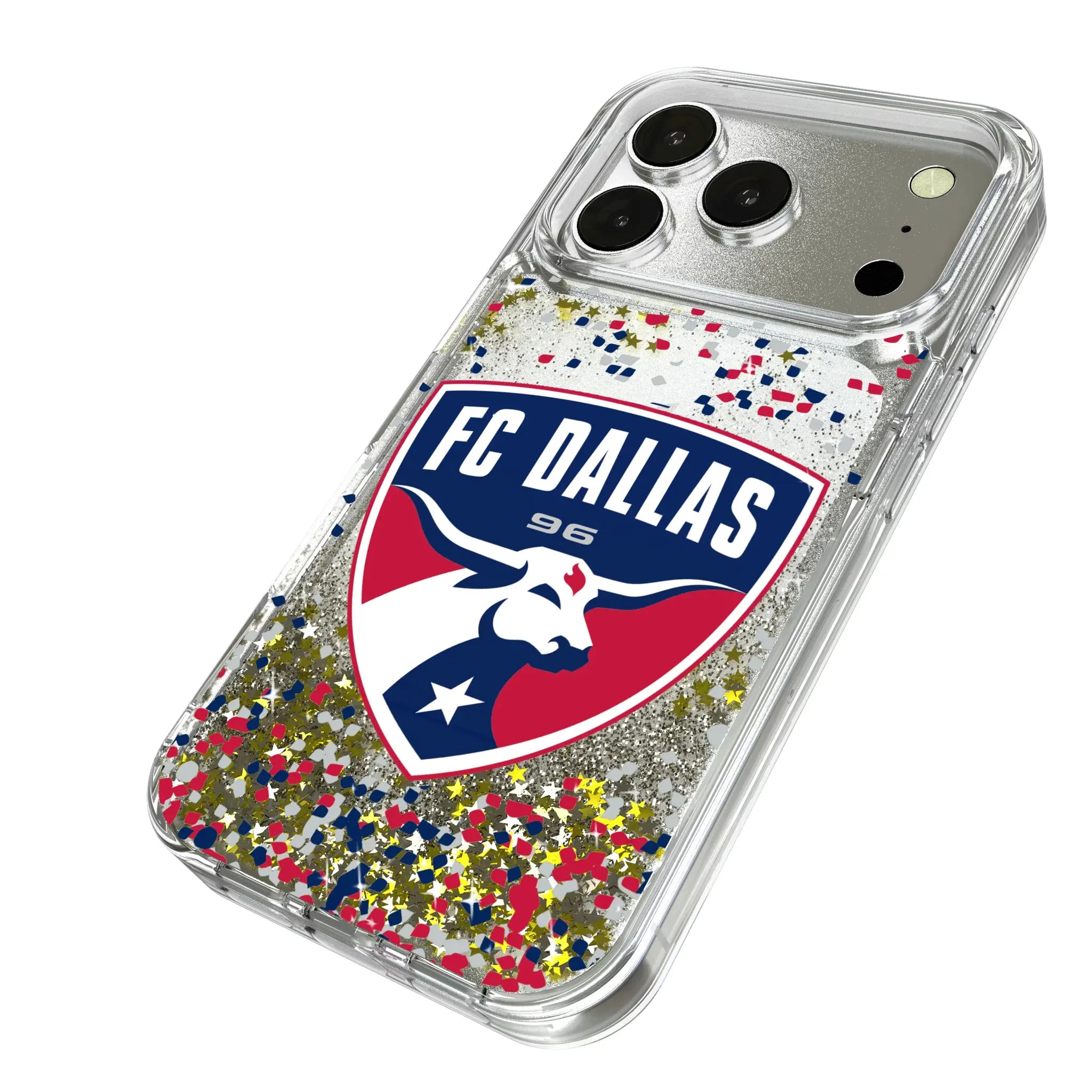 FC Dallas Confetti iPhone Glitter Phone Case for Apple iPhone - Isometric View