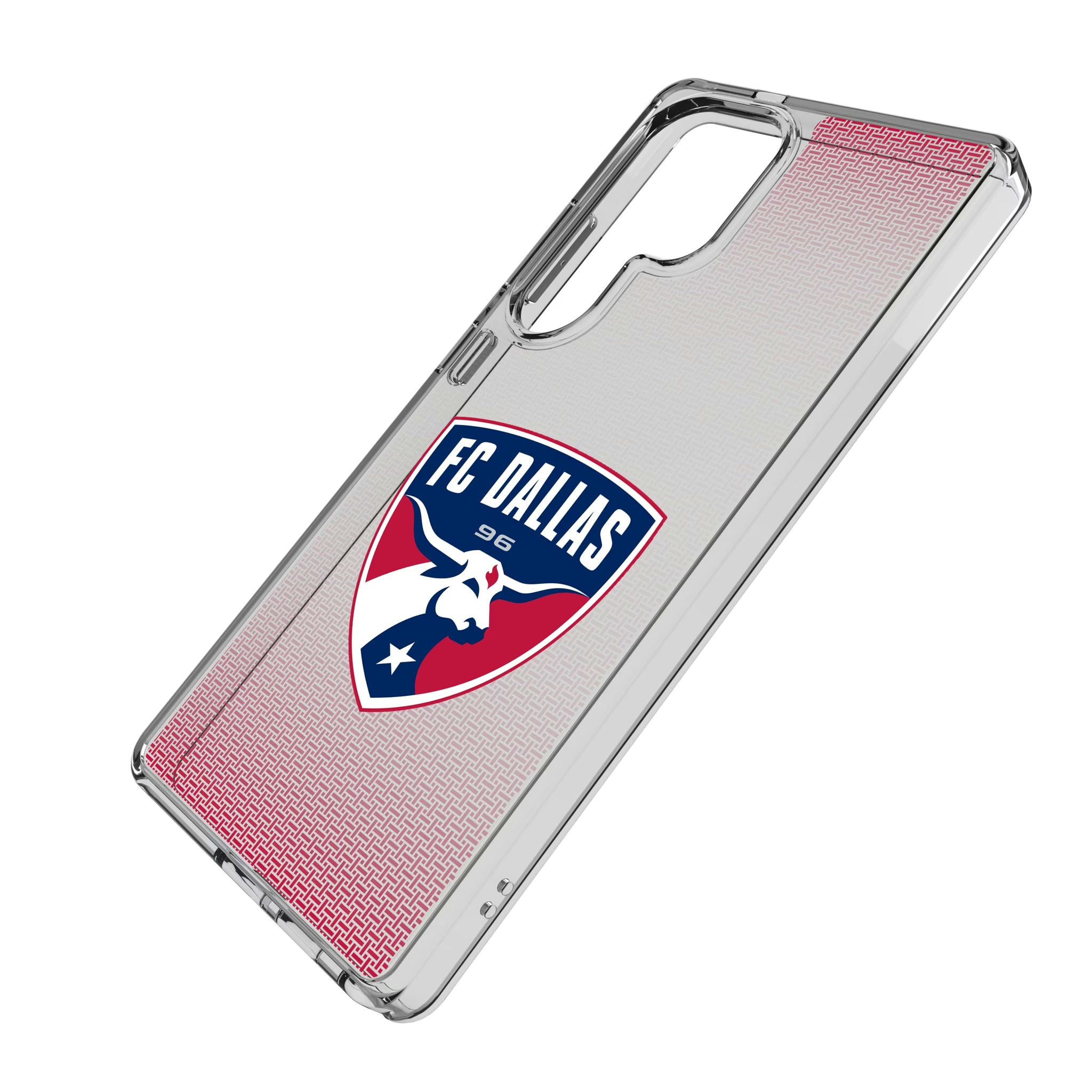 FC Dallas Linen Galaxy Clear Phone Case for Samsung Galaxy - Isometric View