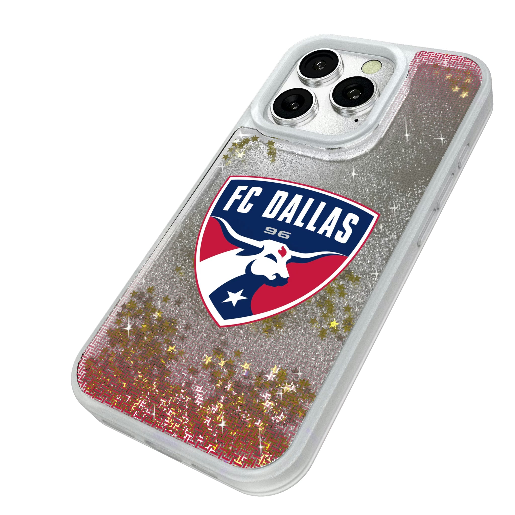 FC Dallas Linen iPhone Glitter Phone Case for Apple iPhone - Isometric View#Device_iPhone 16 Pro