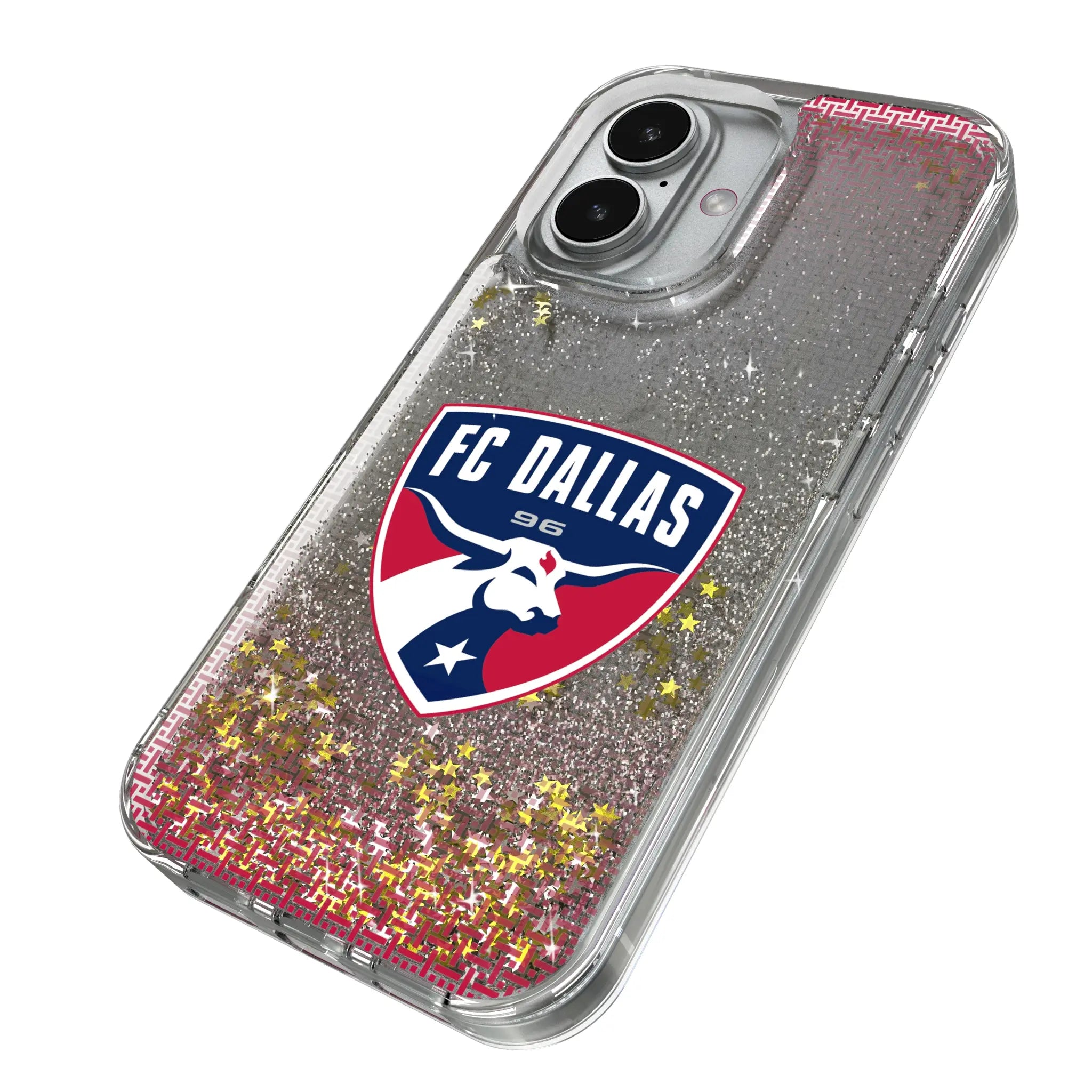 FC Dallas Linen iPhone Glitter Phone Case for Apple iPhone - Isometric View