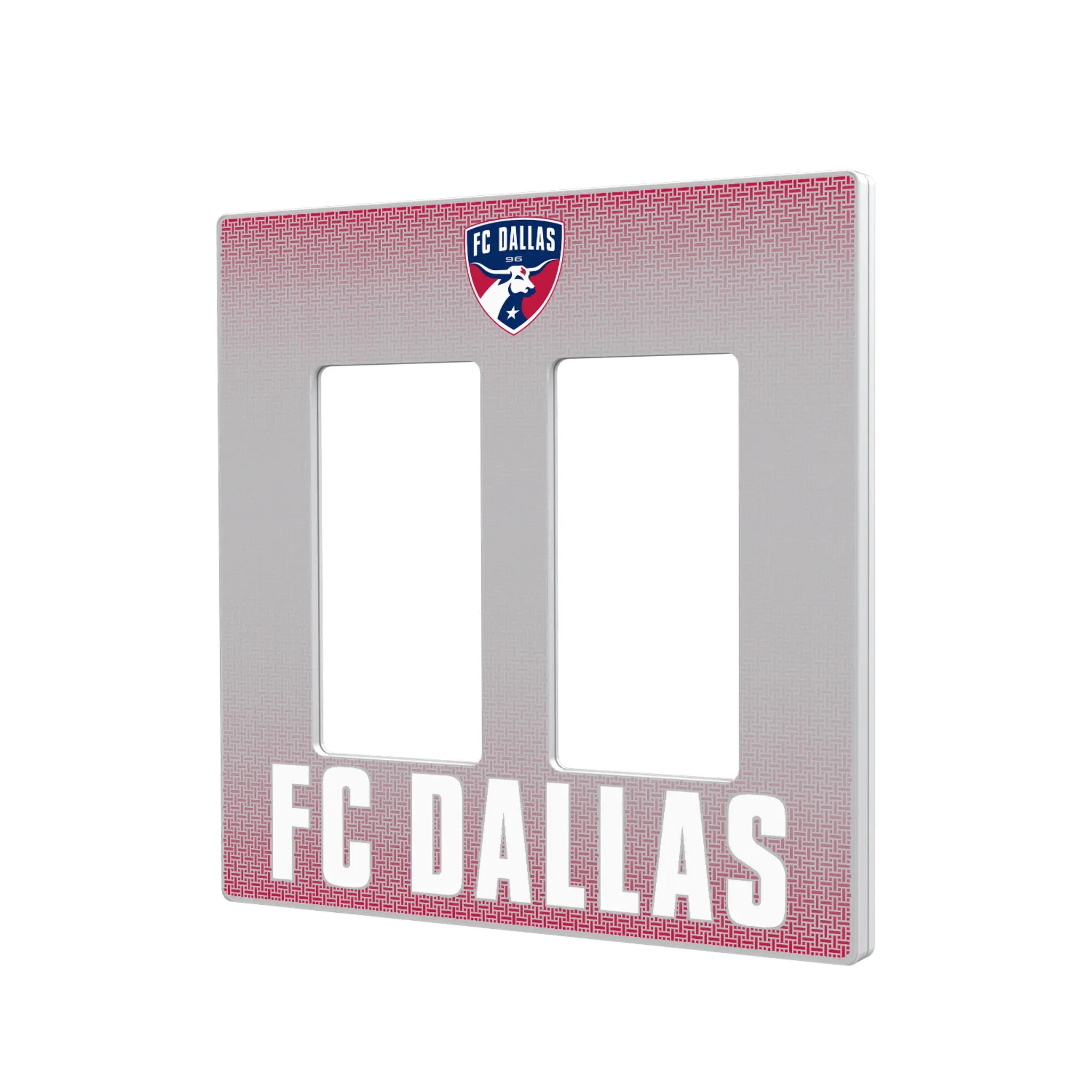 FC Dallas Linen Hidden-Screw Light Switch Plate#Style_Double Rocker